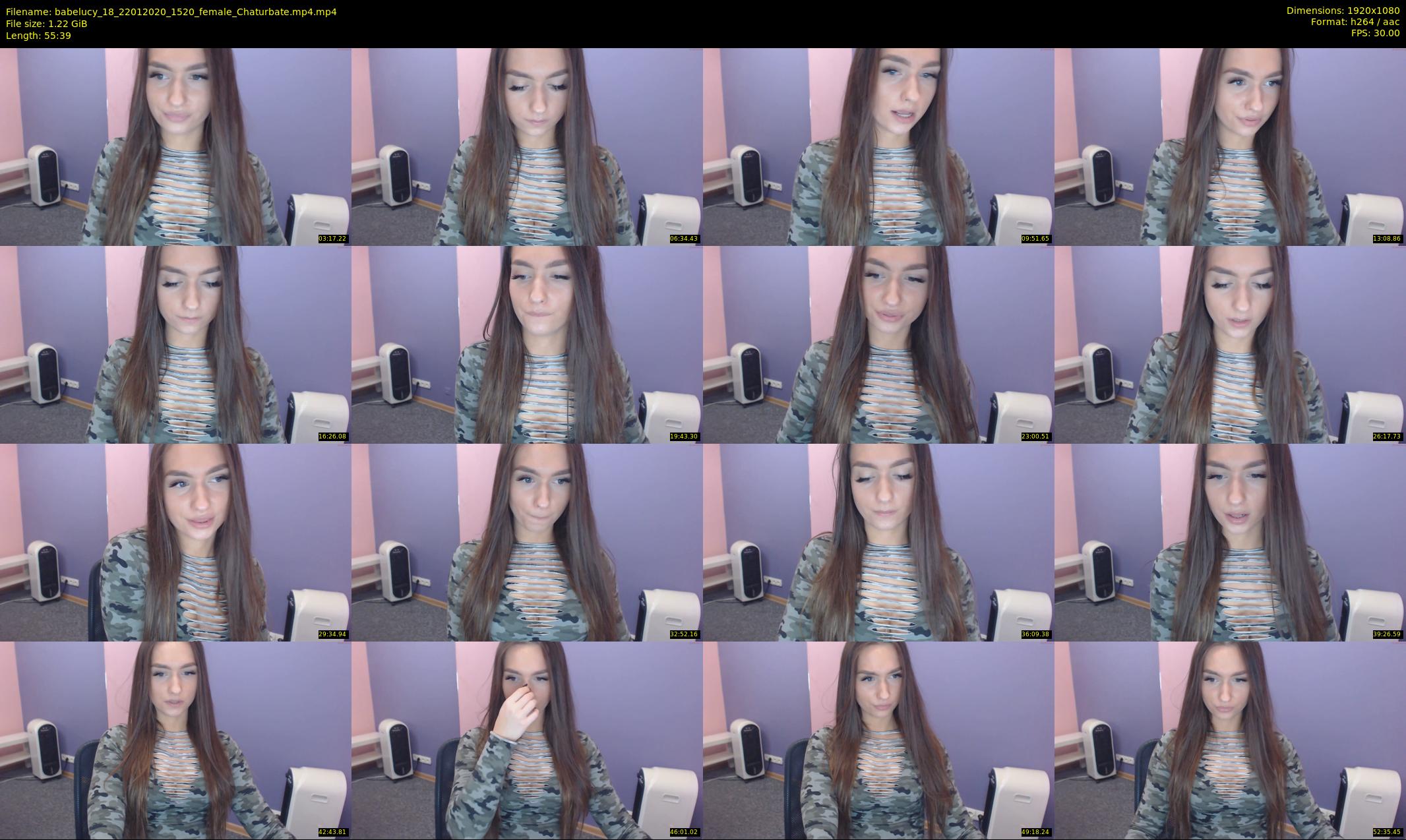 babelucy_18 — 56 minute Chaturbate female cam show recording, 1080p, Jan 22, 2020