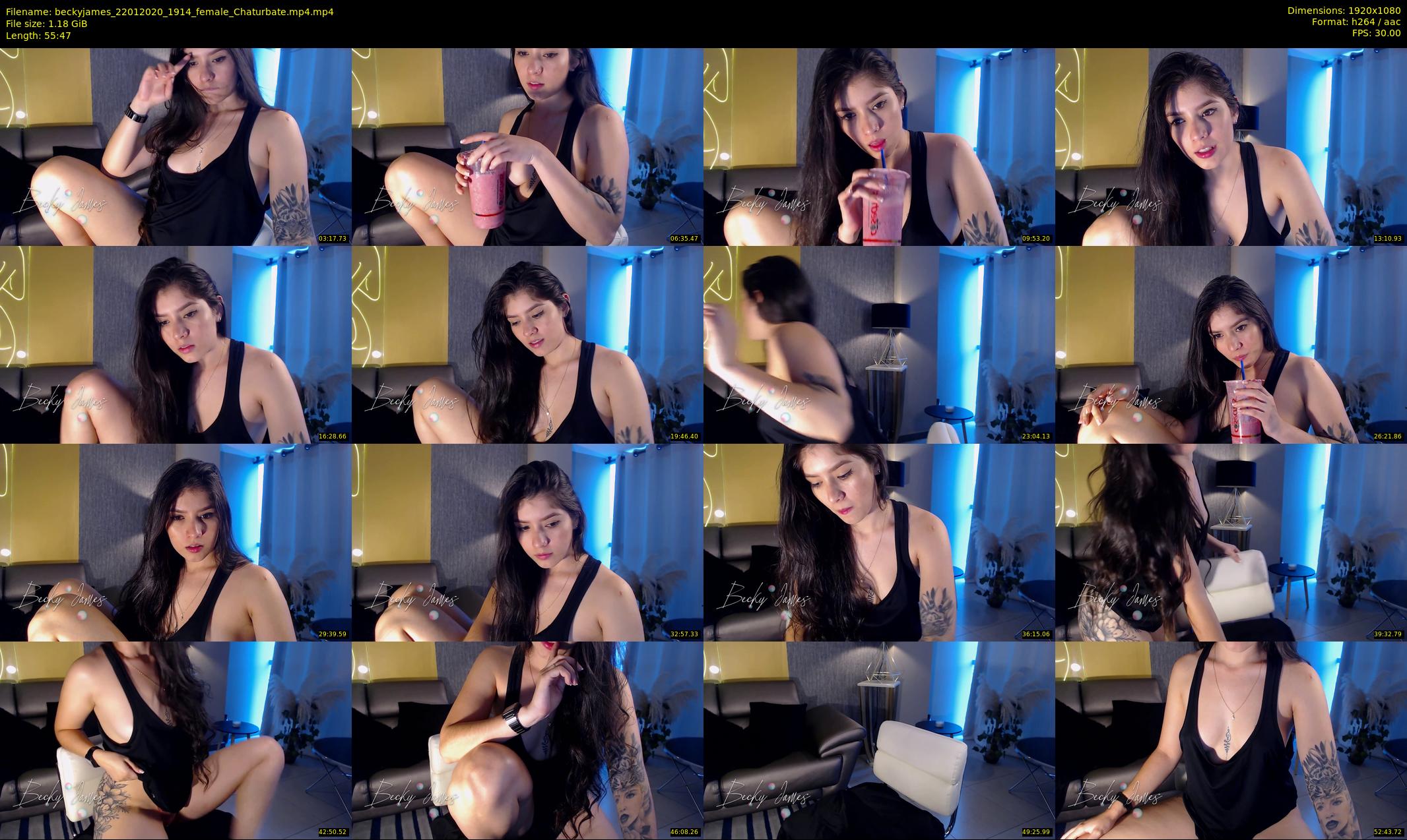 beckyjames — 56 minute Chaturbate female cam show recording, 1080p, Jan 22, 2020