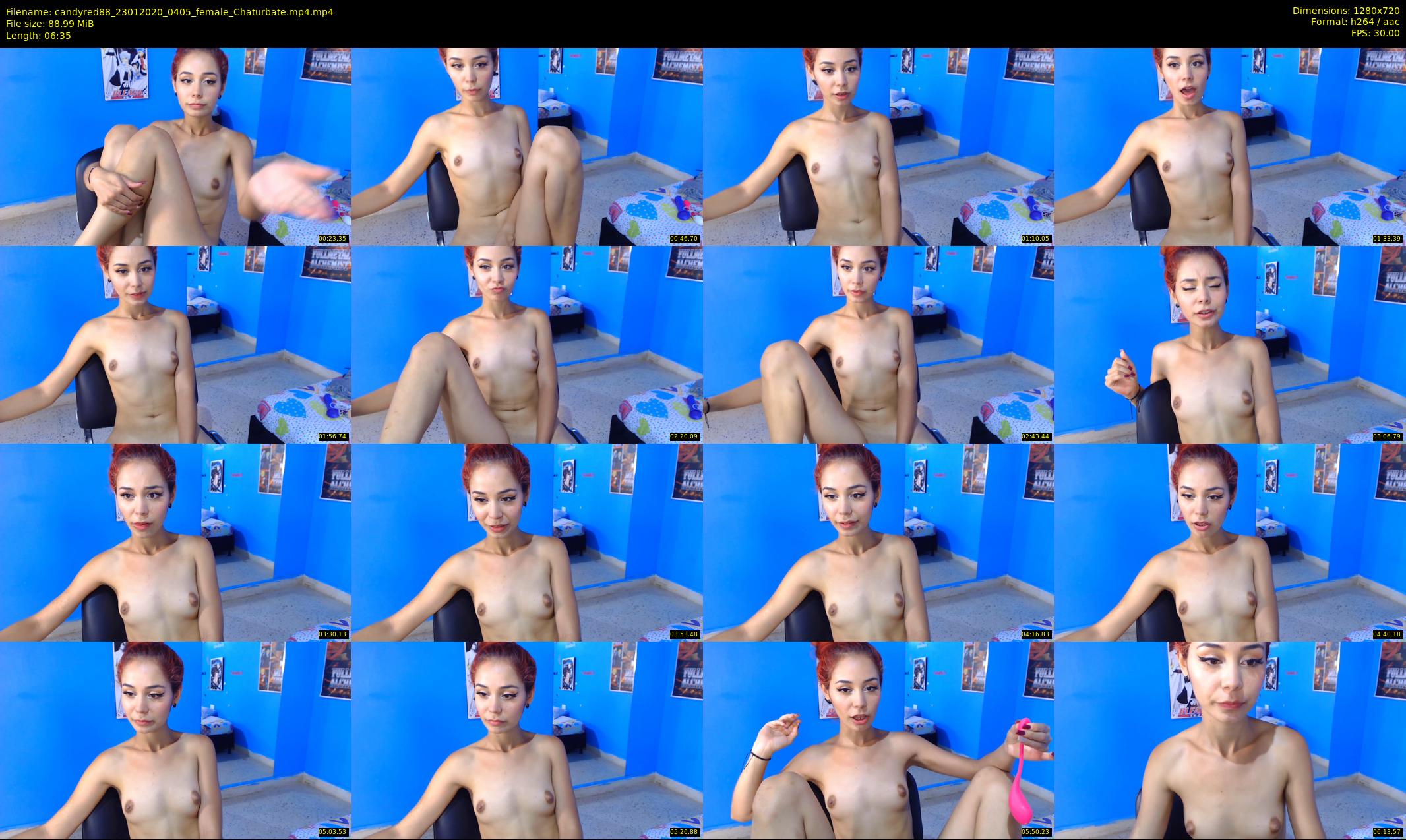 candyred88 — 7 minute Chaturbate female cam show recording, 720p, Jan 23, 2020
