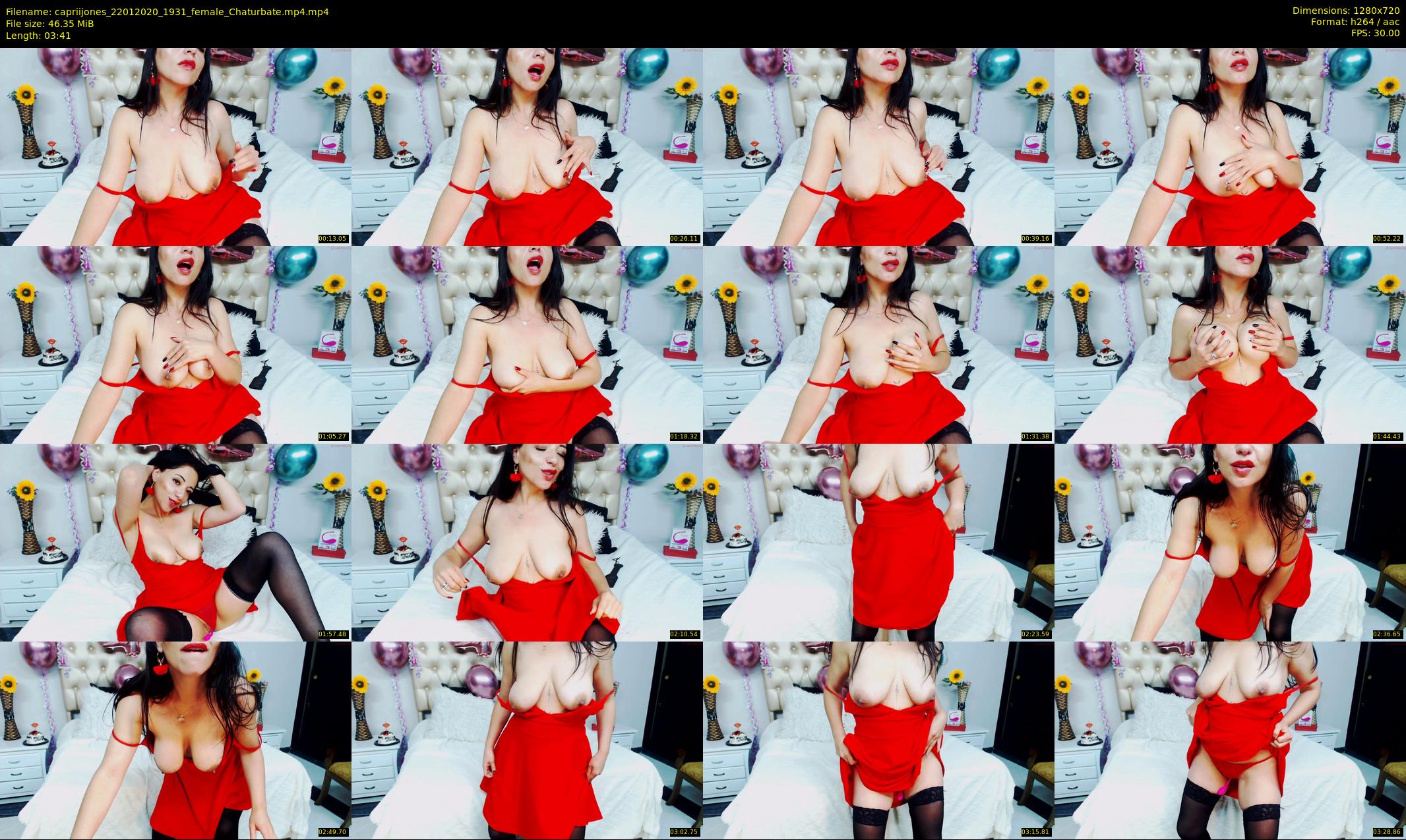 capriijones — 4 minute Chaturbate female cam show recording, 720p, Jan 22, 2020