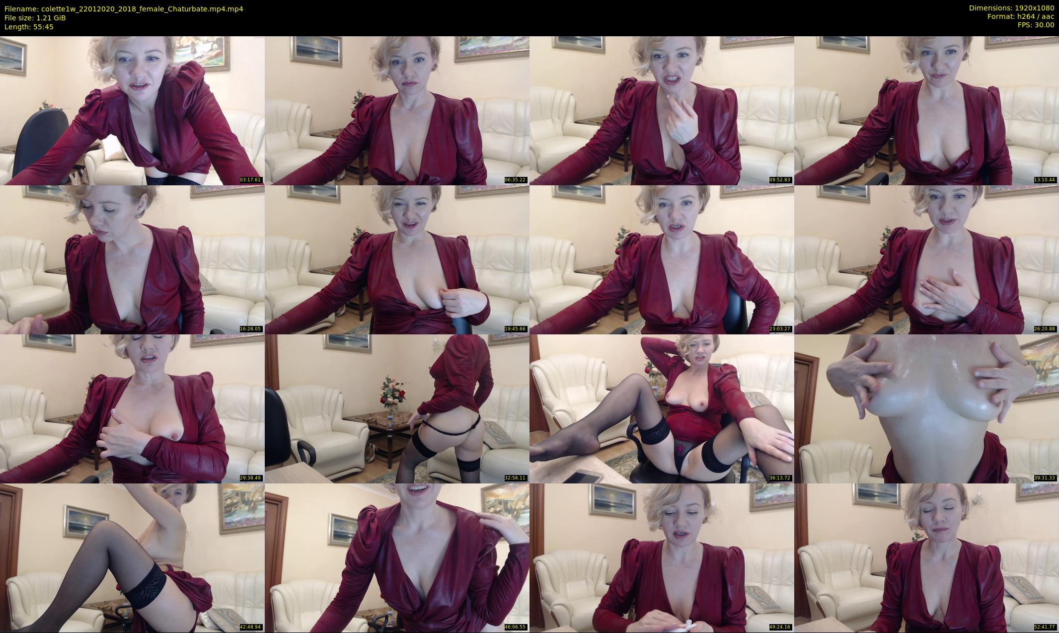 colette1w — 56 minute Chaturbate female cam show recording, 1080p, Jan 22, 2020