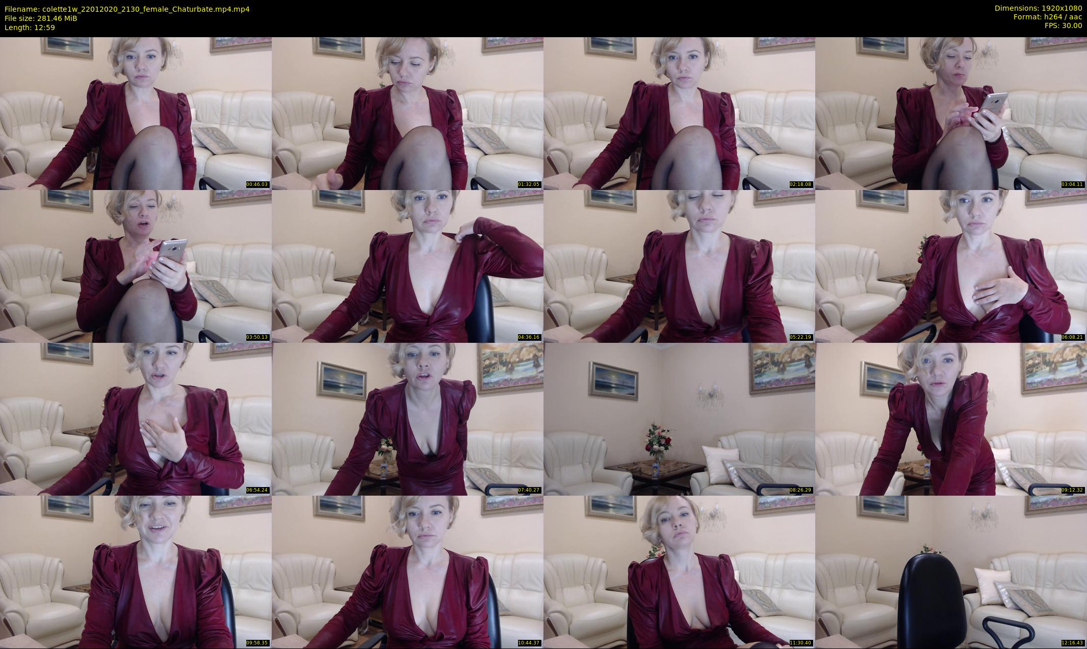 colette1w — 13 minute Chaturbate female cam show recording, 1080p, Jan 22, 2020