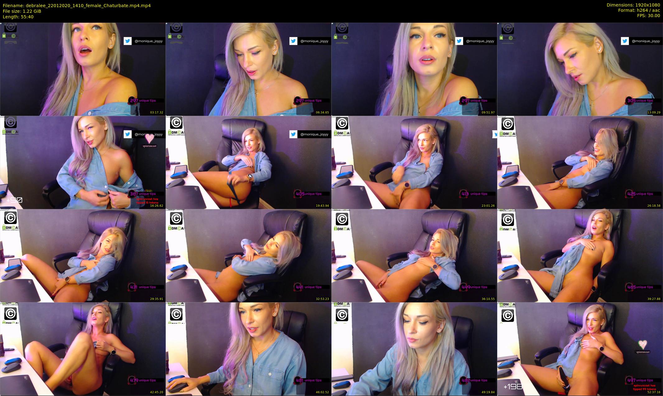 debralee — 56 minute Chaturbate female cam show recording, 1080p, Jan 22, 2020