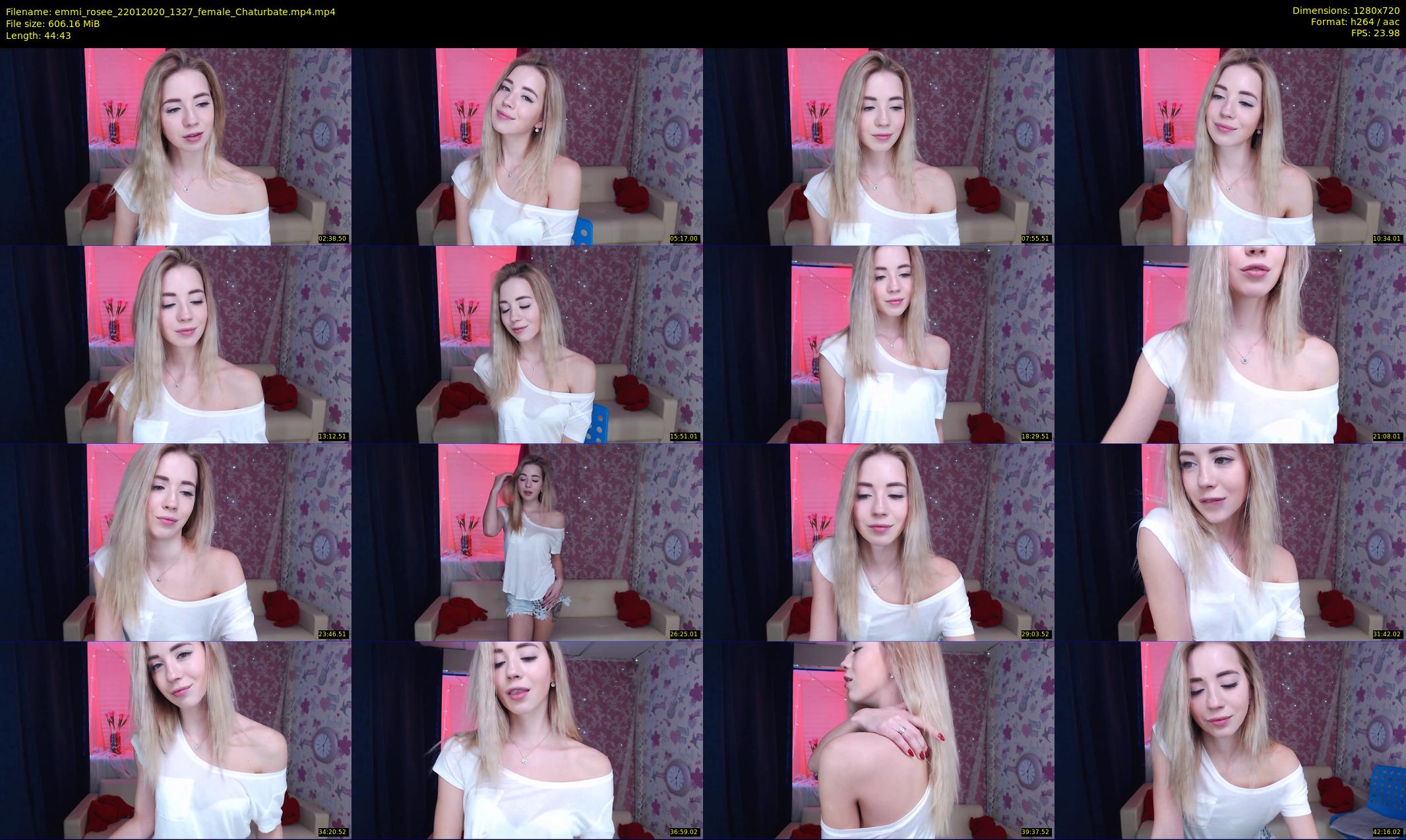 emmi_rosee — 45 minute Chaturbate female cam show recording, 720p, Jan 22, 2020