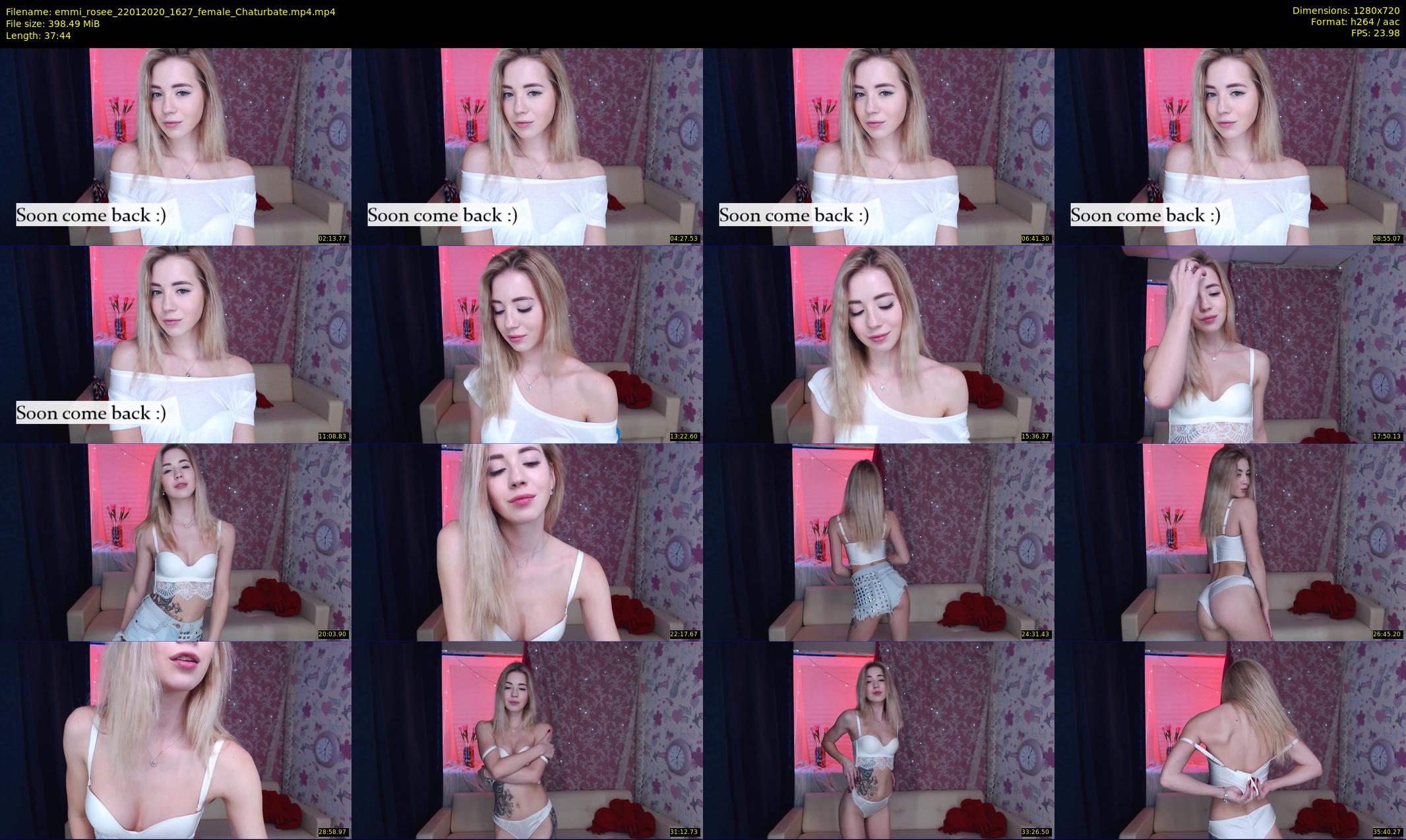 emmi_rosee — 38 minute Chaturbate female cam show recording, 720p, Jan 22, 2020