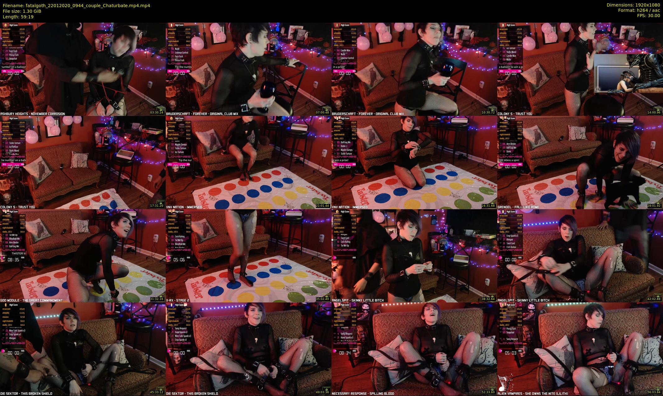fatalgoth — 60 minute Chaturbate couple cam show recording, 1080p, Jan 22, 2020