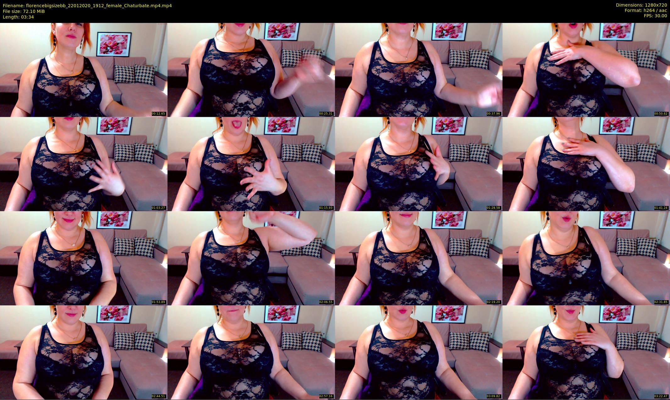 florencebigsizebb — 4 minute Chaturbate female cam show recording, 720p, Jan 22, 2020