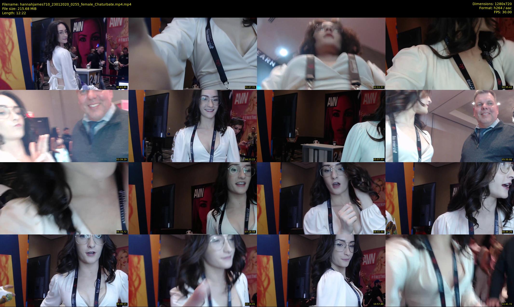hannahjames710 — 13 minute Chaturbate female cam show recording, 720p, Jan 23, 2020