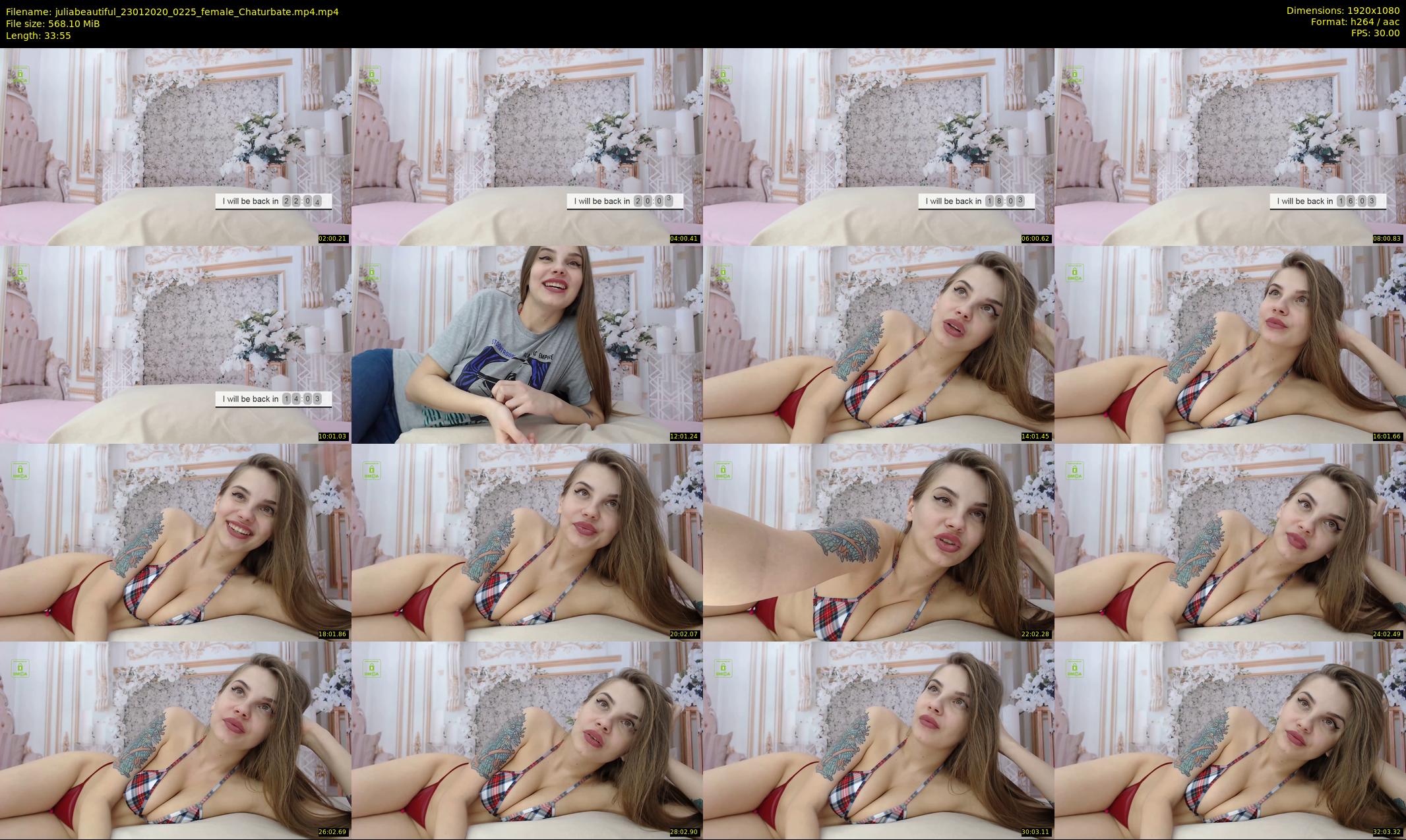 juliabeautiful — 34 minute Chaturbate female cam show recording, 1080p, Jan 23, 2020