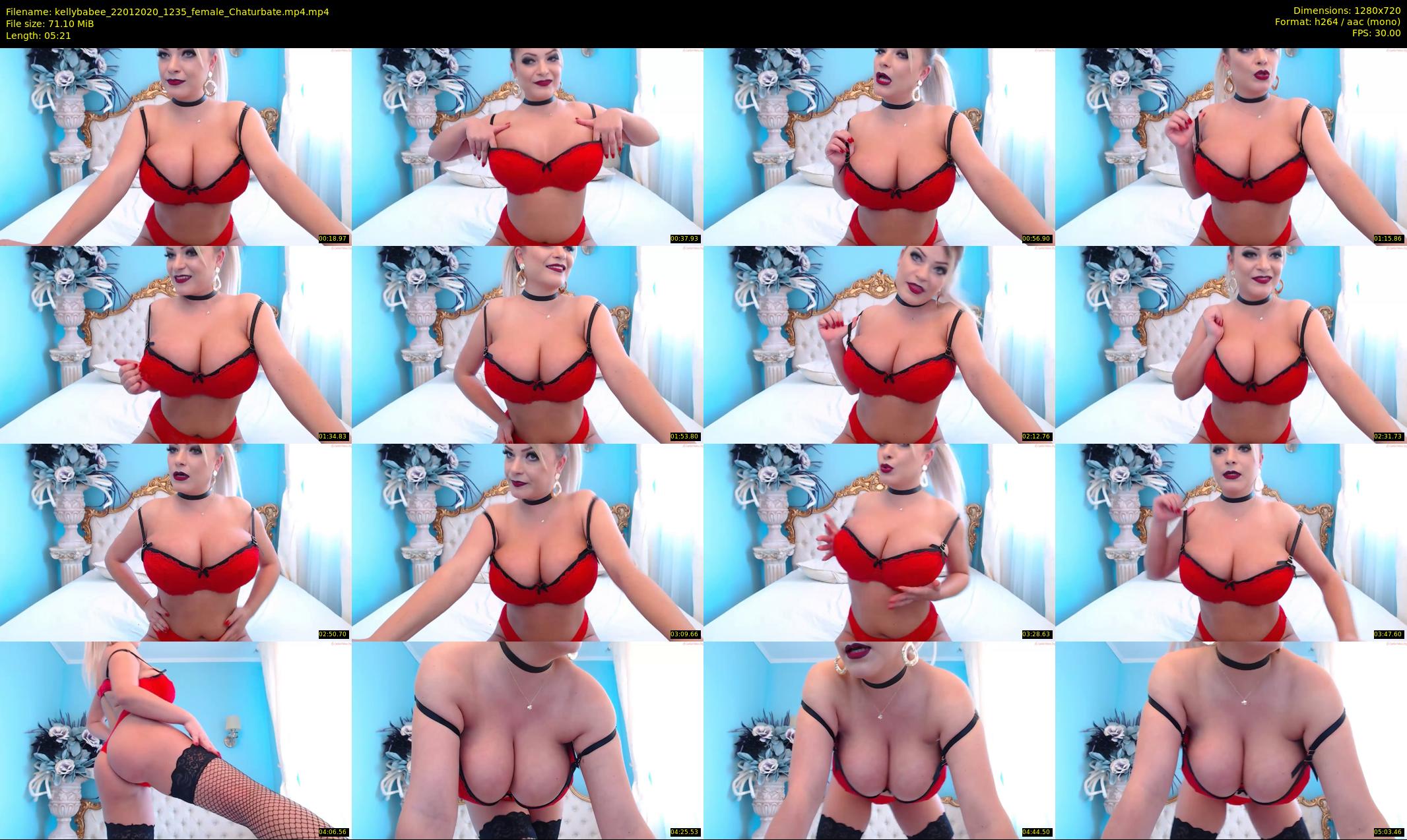 kellybabee — 6 minute Chaturbate female cam show recording, 720p, Jan 22, 2020