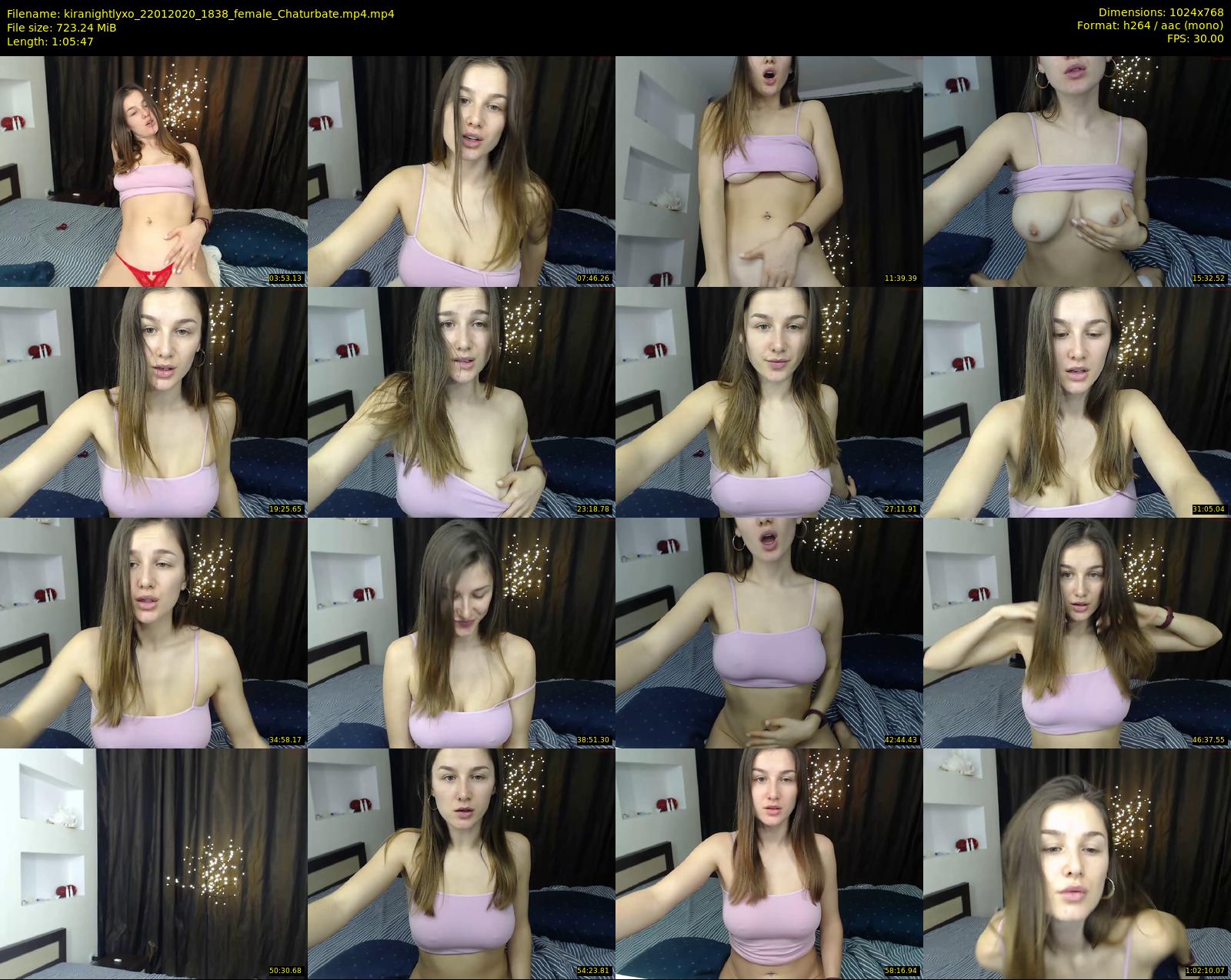 kiranightlyxo — 66 minute Chaturbate female cam show recording, 720p, Jan 22, 2020