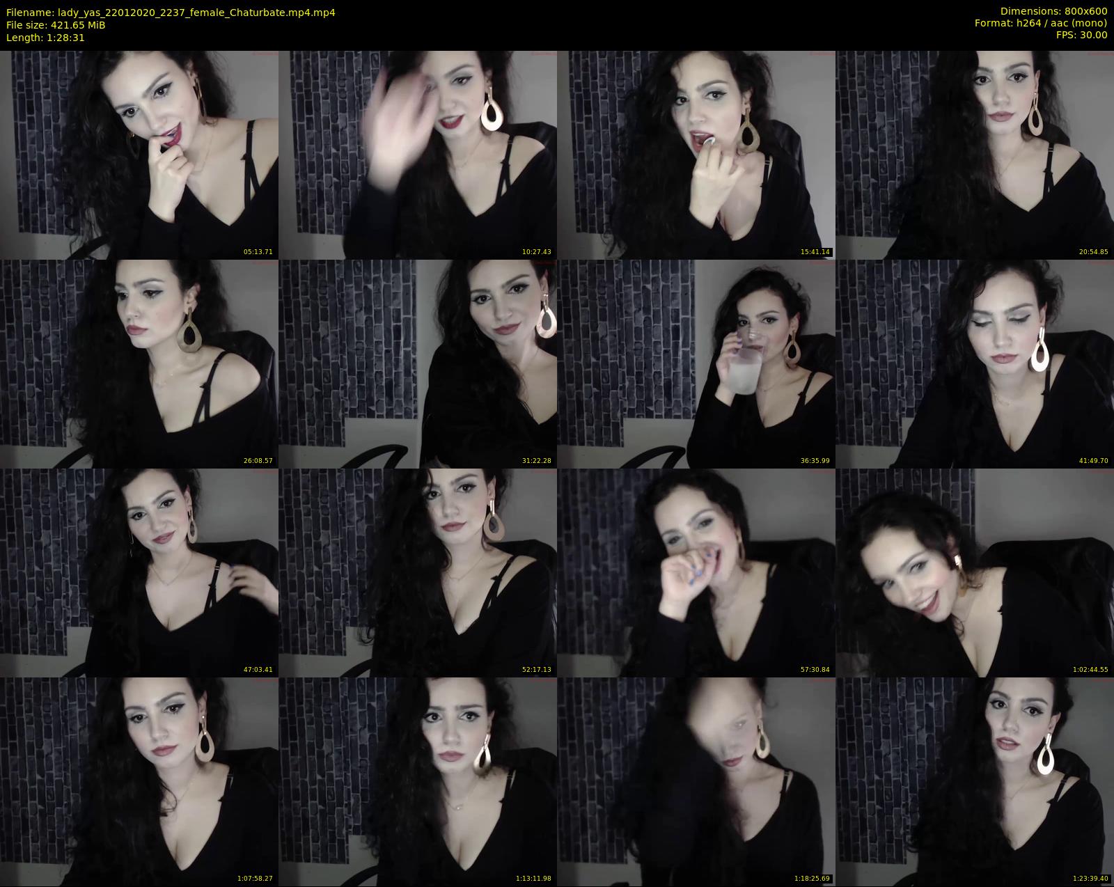 lady_yas — 89 minute Chaturbate female cam show recording, 480p, Jan 22, 2020