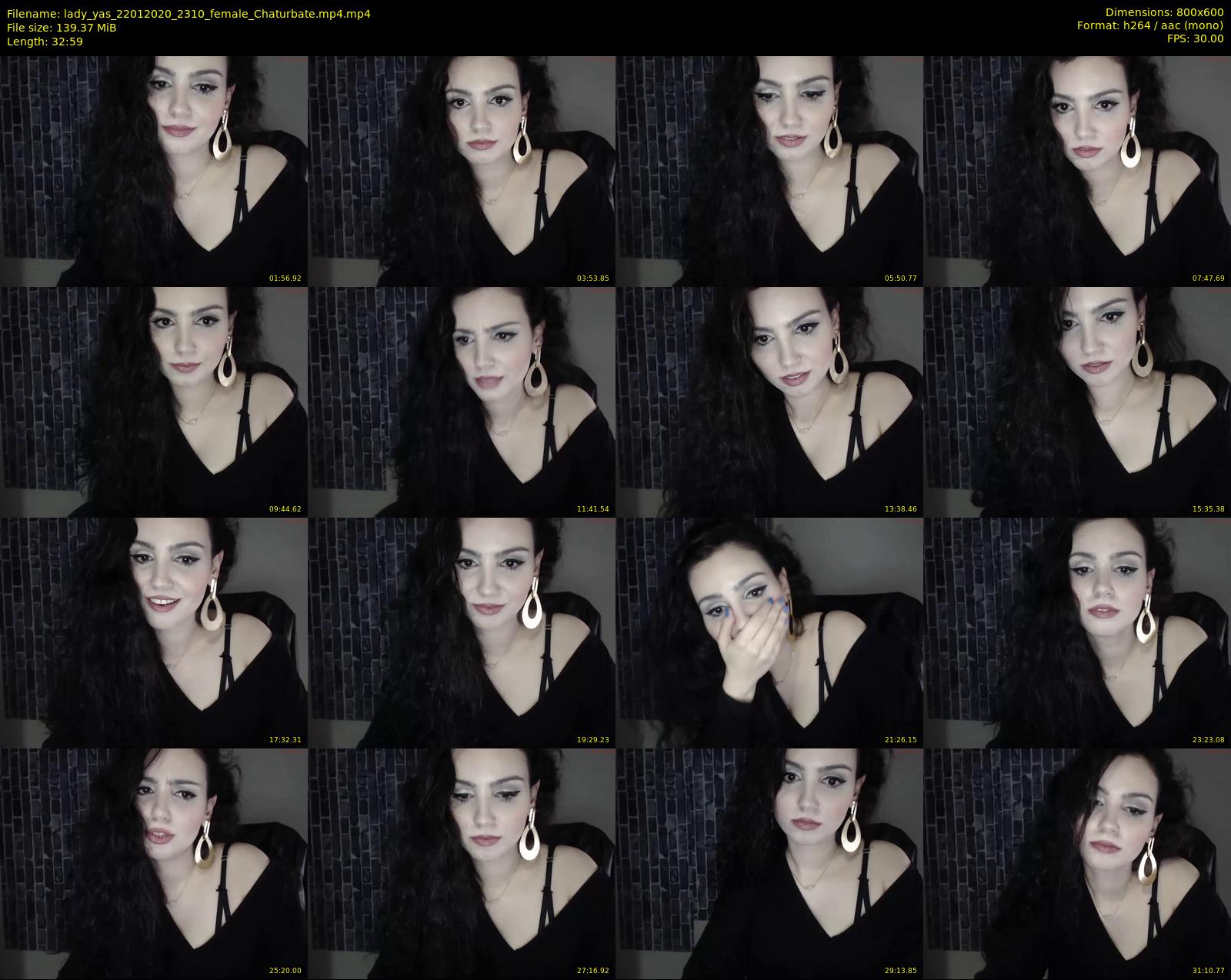 lady_yas — 33 minute Chaturbate female cam show recording, 480p, Jan 22, 2020