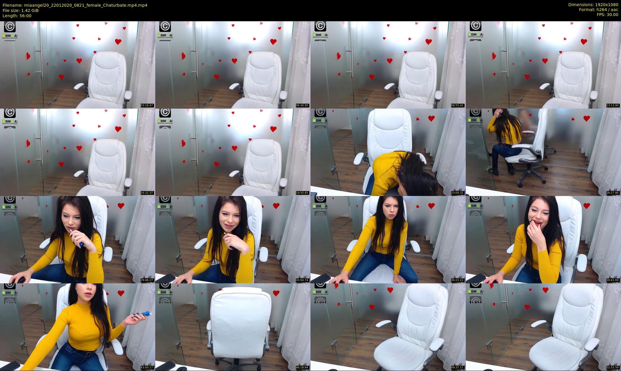 miaangel20 — 56 minute Chaturbate female cam show recording, 1080p, Jan 22, 2020