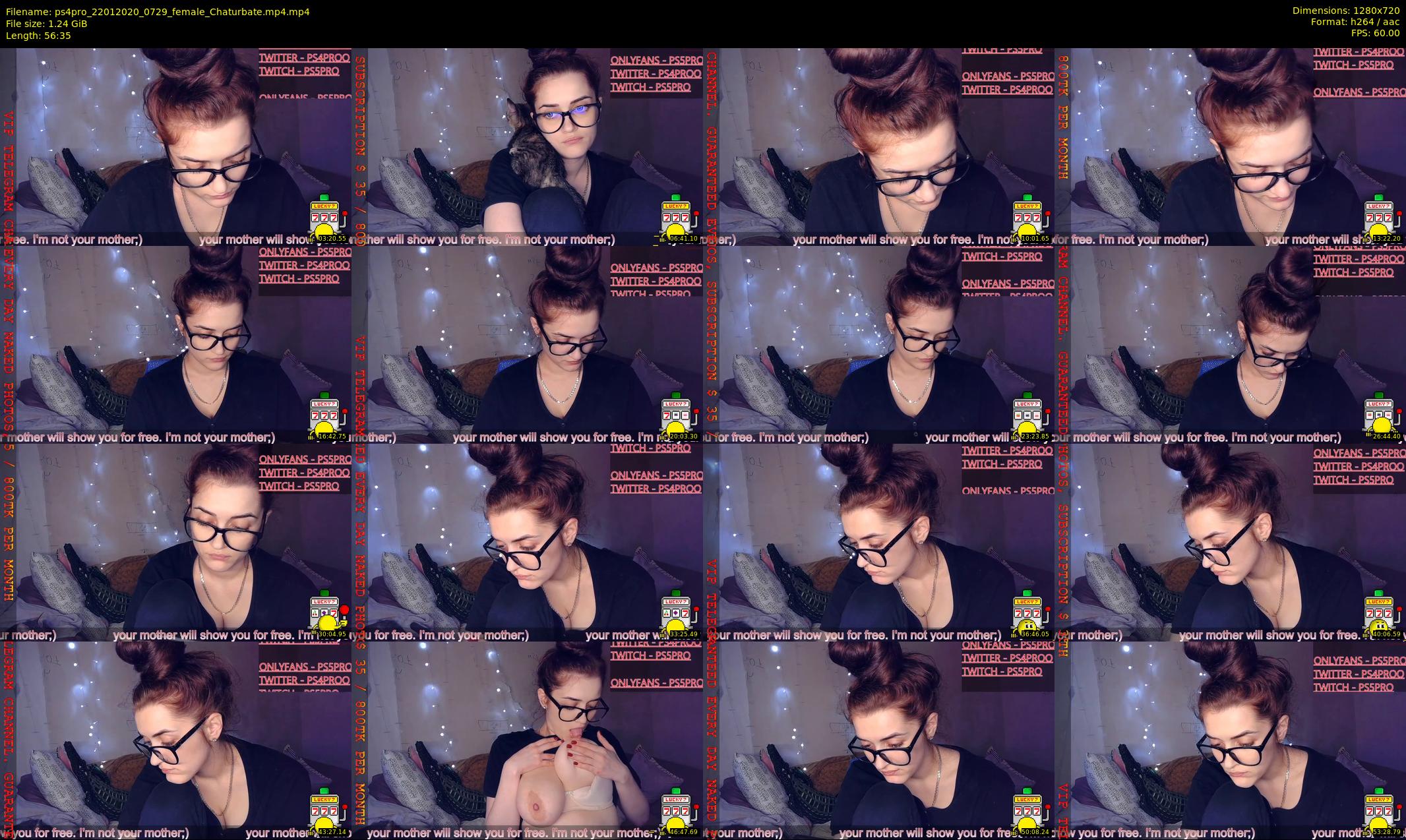 ps4pro — 57 minute Chaturbate female cam show recording, 720p, Jan 22, 2020