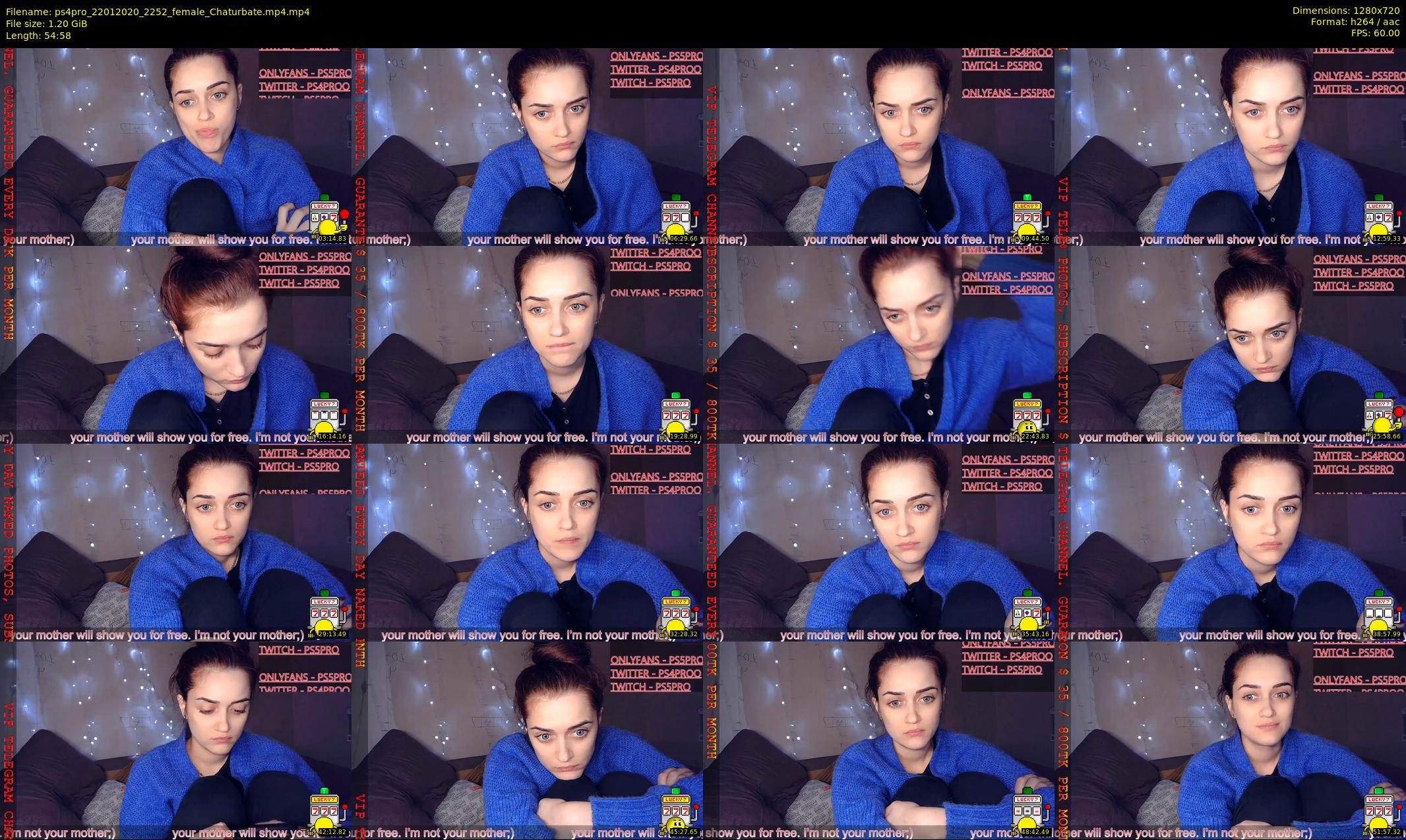 ps4pro — 55 minute Chaturbate female cam show recording, 720p, Jan 22, 2020