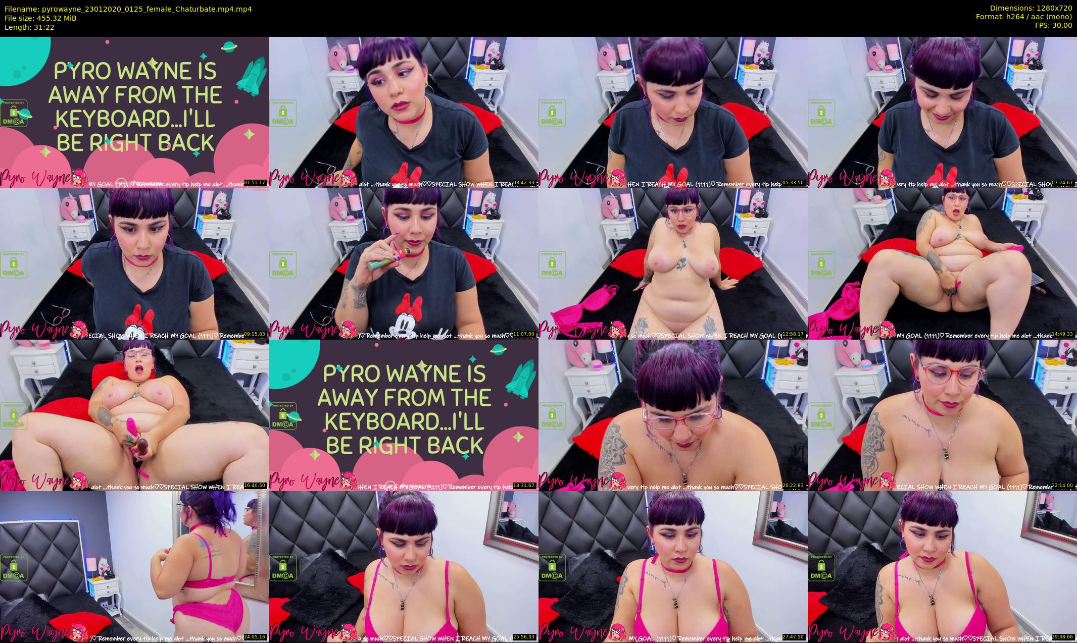 pyrowayne — 32 minute Chaturbate female cam show recording, 720p, Jan 23, 2020