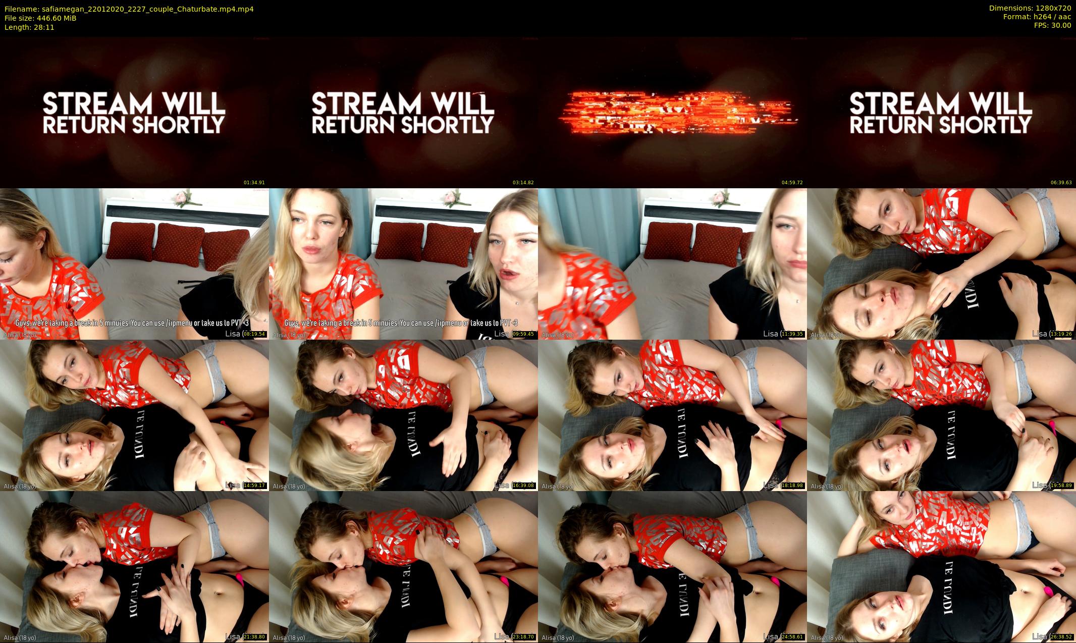 safiamegan — 29 minute Chaturbate couple cam show recording, 720p, Jan 22, 2020