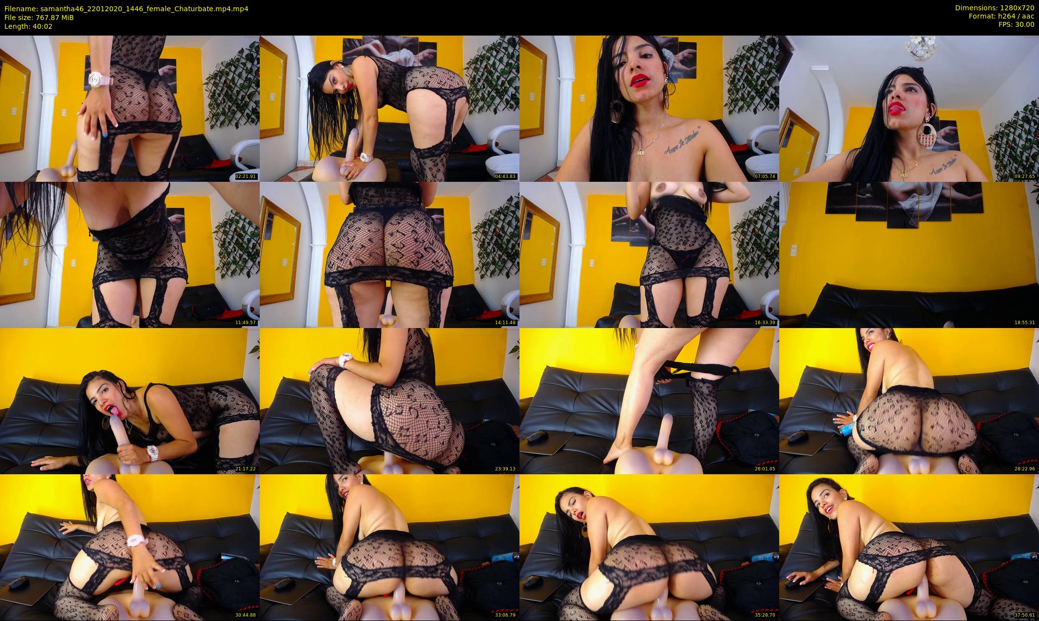 samantha46 — 41 minute Chaturbate female cam show recording, 720p, Jan 22, 2020
