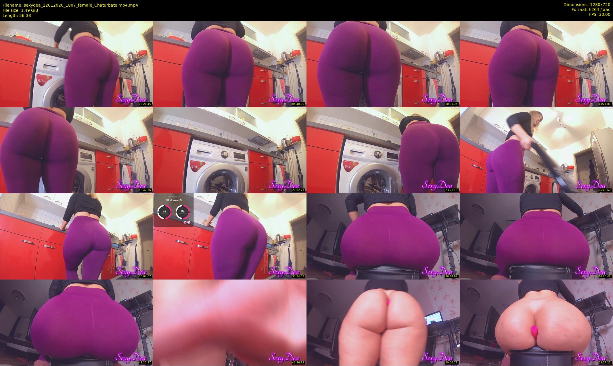 sexydea — 57 minute Chaturbate female cam show recording, 720p, Jan 22, 2020