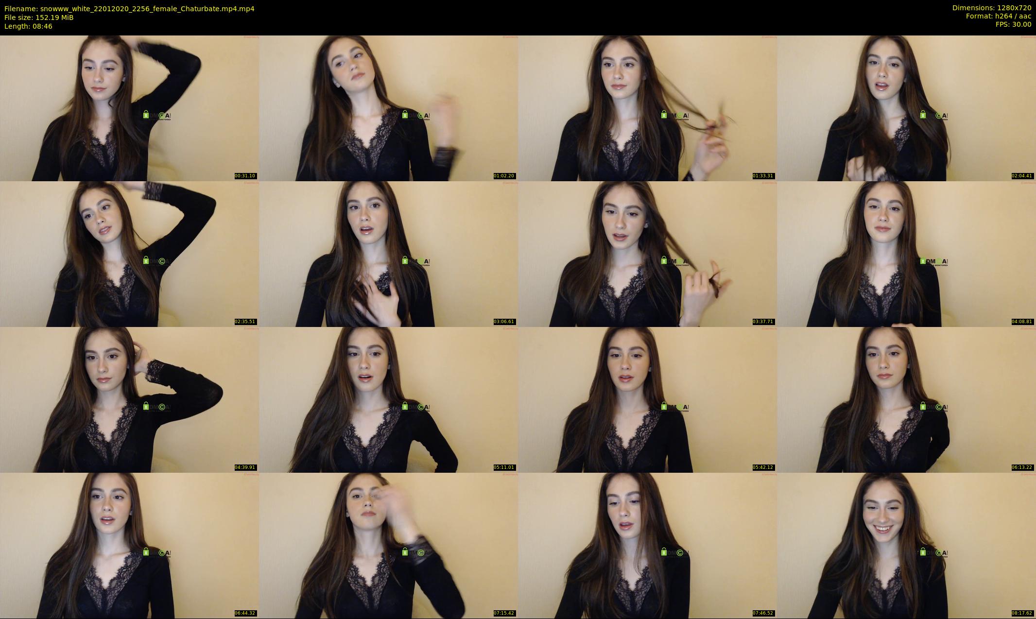 snowww_white — 9 minute Chaturbate female cam show recording, 720p, Jan 22, 2020