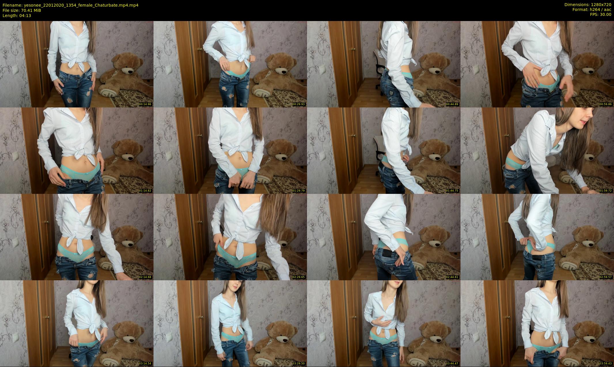 yesonee — 5 minute Chaturbate female cam show recording, 720p, Jan 22, 2020