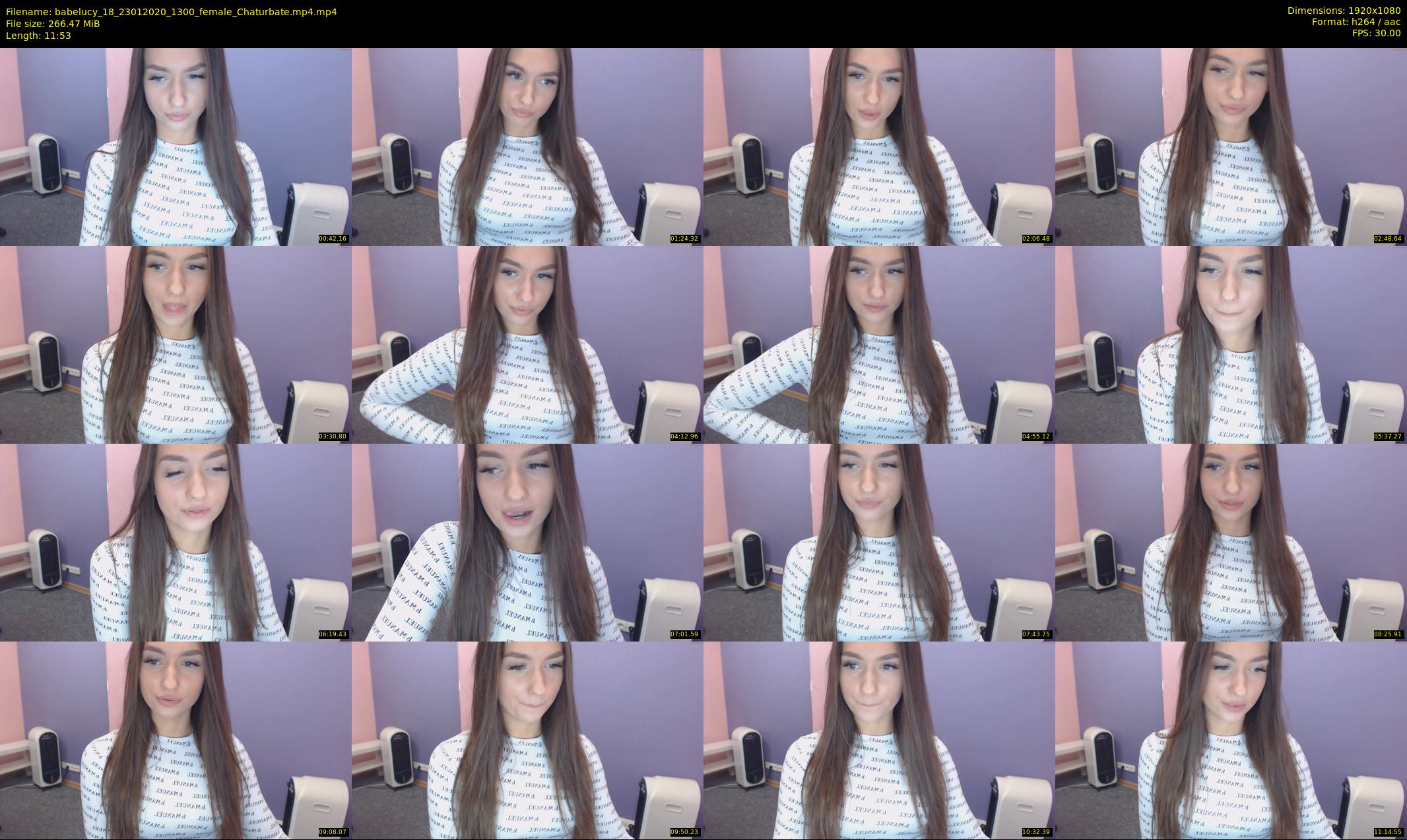 babelucy_18 — 12 minute Chaturbate female cam show recording, 1080p, Jan 23, 2020