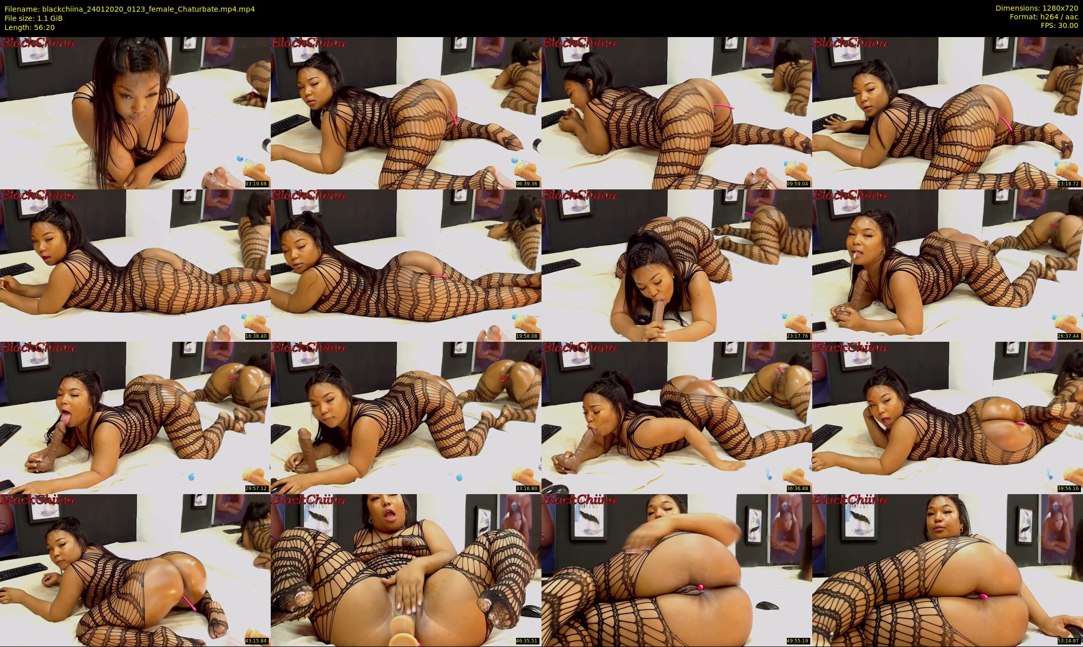 blackchiina — 57 minute Chaturbate female cam show recording, 720p, Jan 24, 2020
