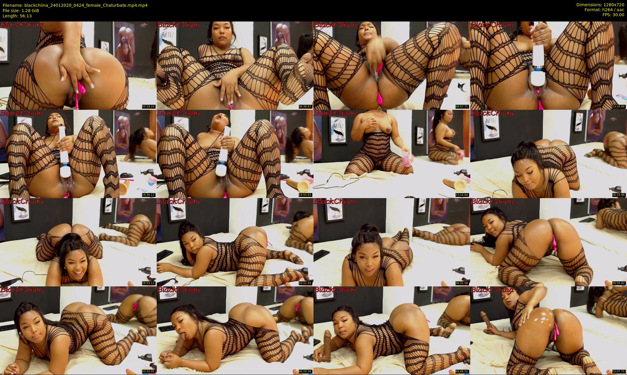 blackchiina — 57 minute Chaturbate female cam show recording, 720p, Jan 24, 2020