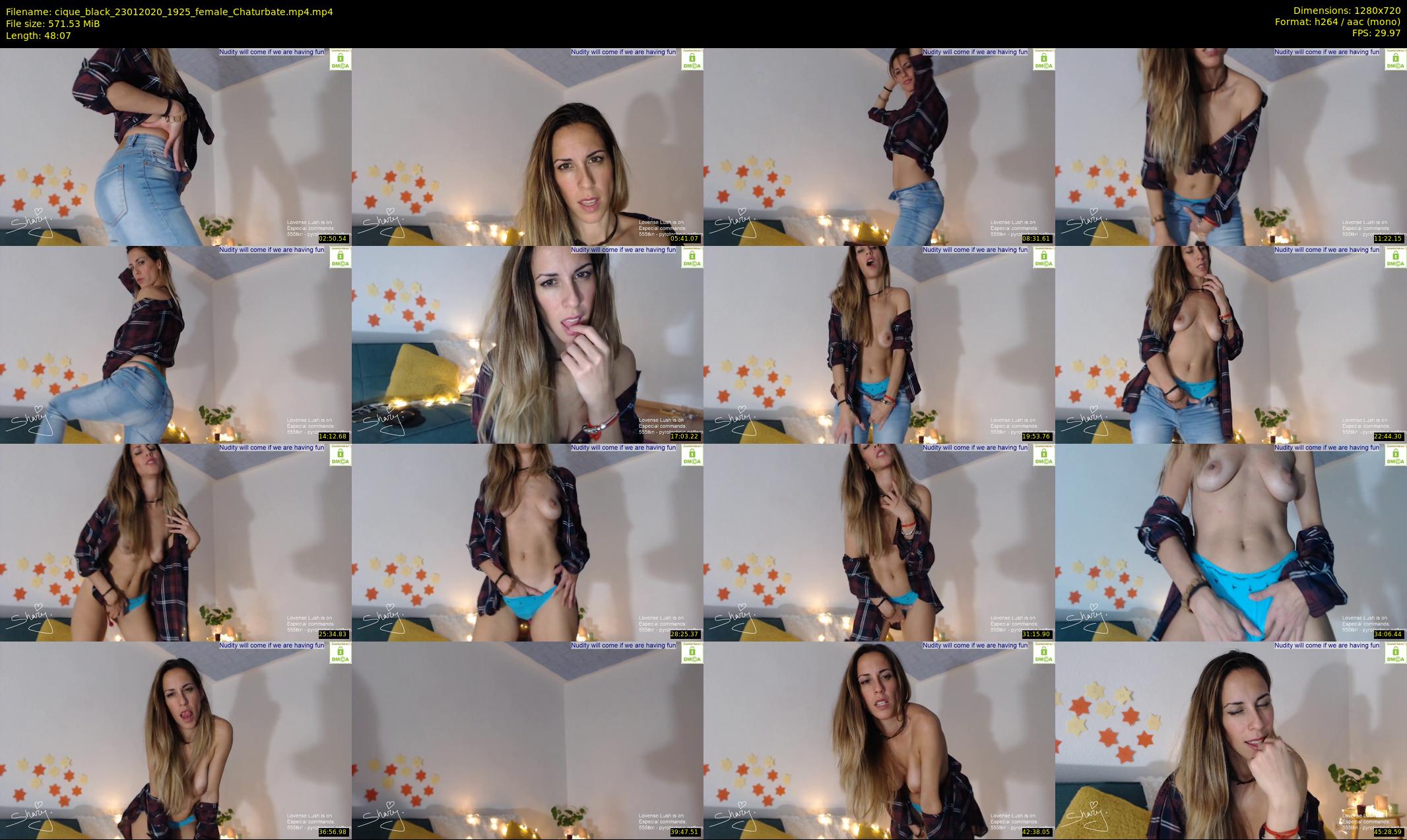 cique_black — 49 minute Chaturbate female cam show recording, 720p, Jan 23, 2020