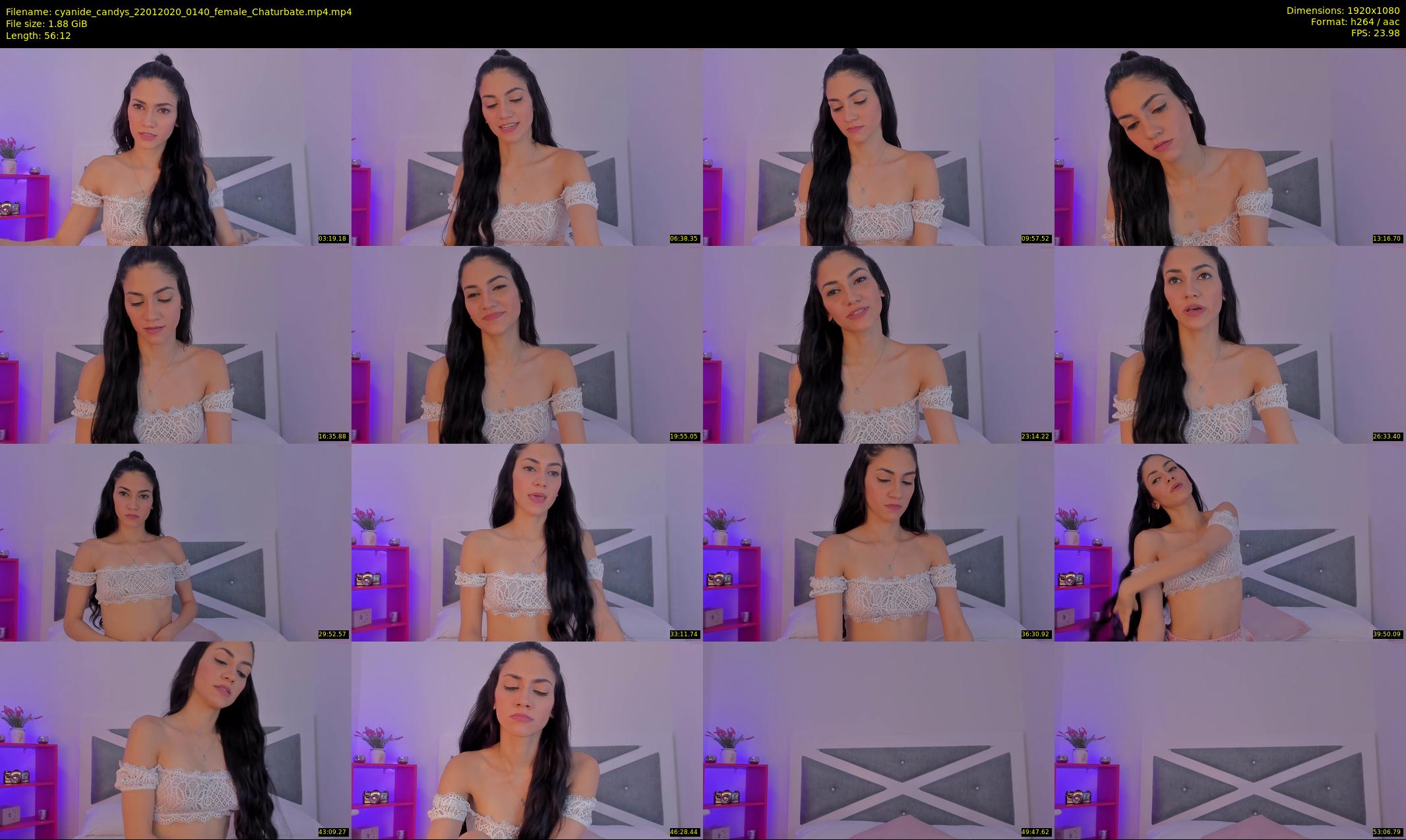 cyanide_candys — 57 minute Chaturbate female cam show recording, 1080p, Jan 22, 2020