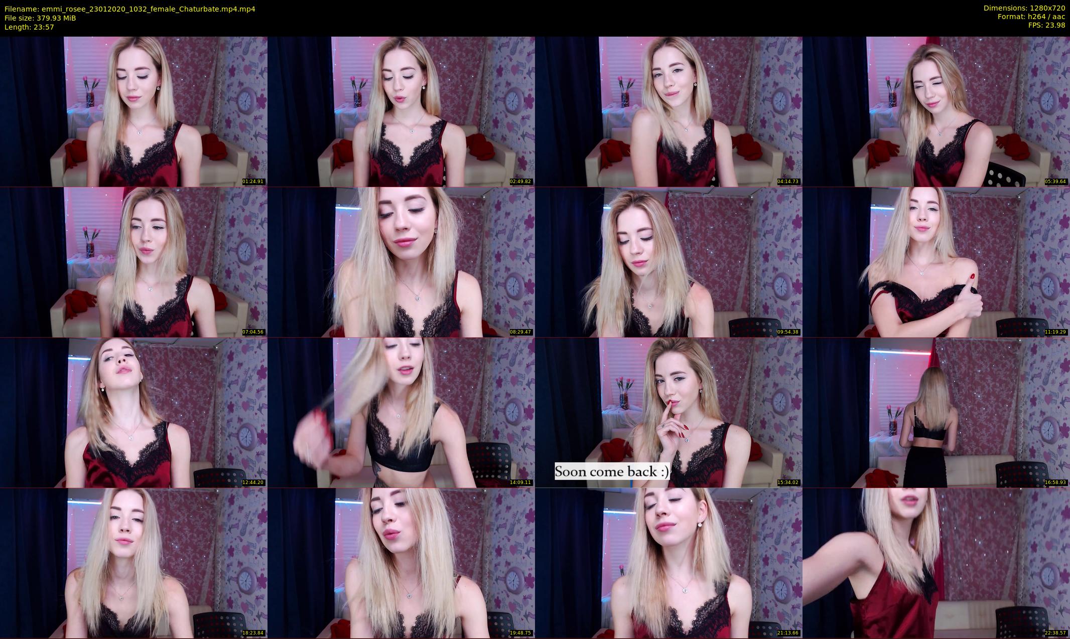 emmi_rosee — 24 minute Chaturbate female cam show recording, 720p, Jan 23, 2020