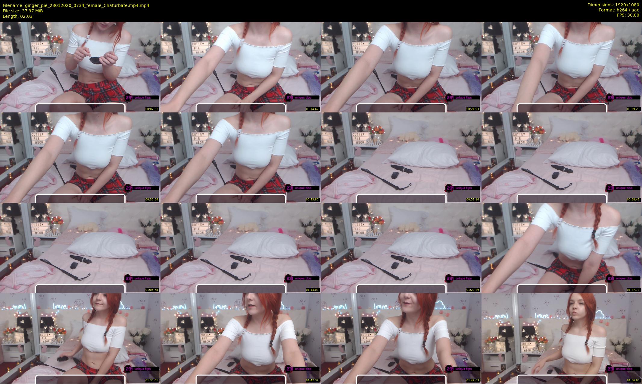 ginger_pie — 3 minute Chaturbate female cam show recording, 1080p, Jan 23, 2020