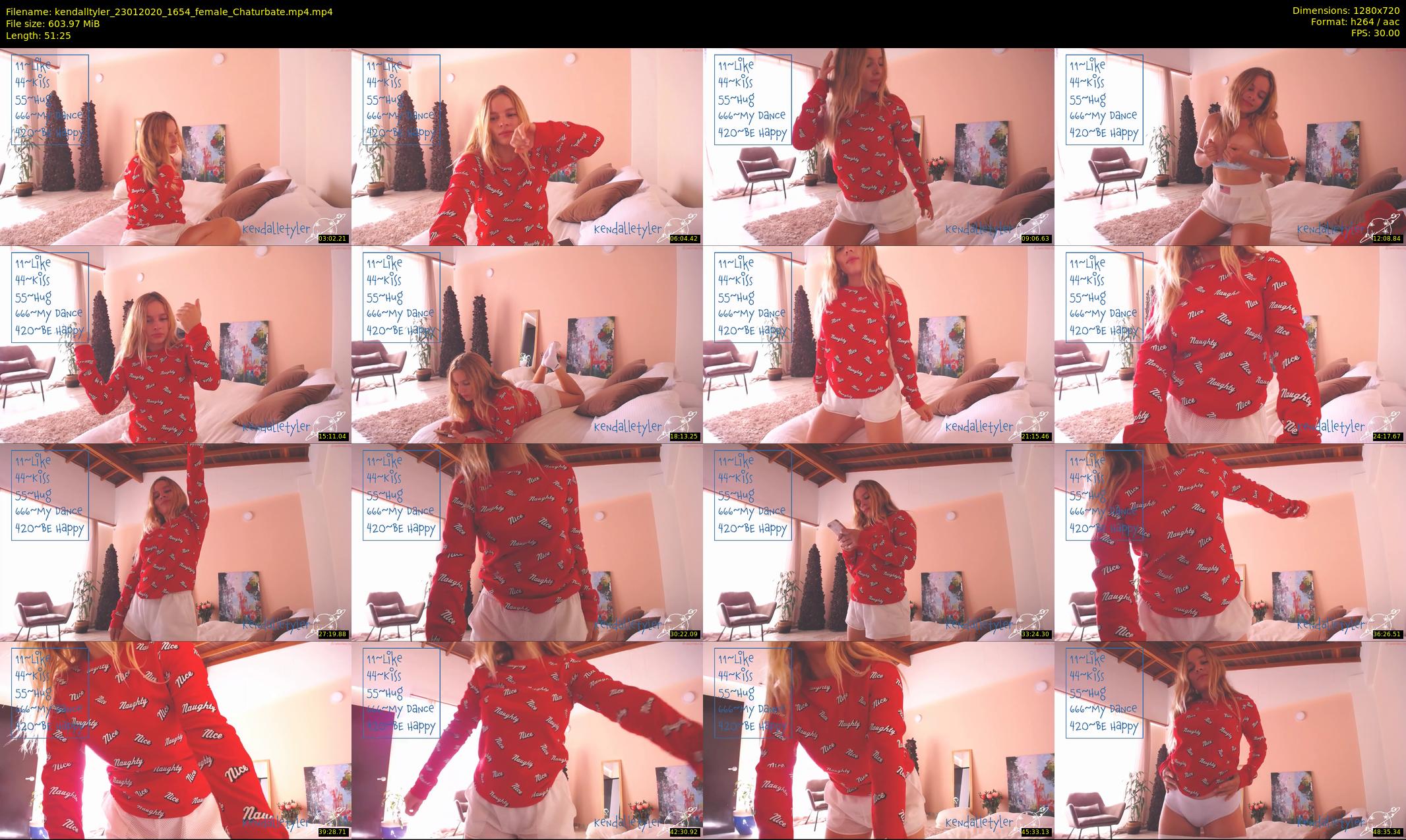 kendalltyler — 52 minute Chaturbate female cam show recording, 720p, Jan 23, 2020