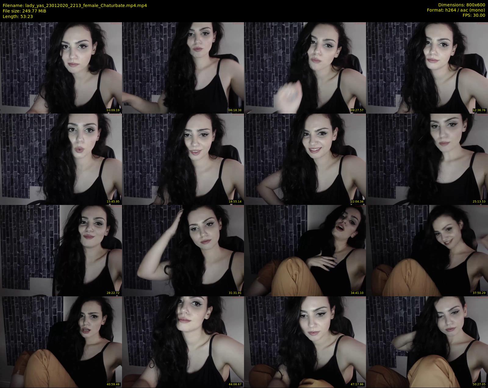 lady_yas — 54 minute Chaturbate female cam show recording, 480p, Jan 23, 2020