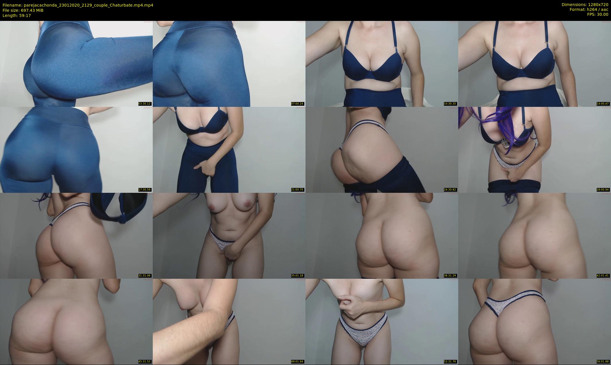 parejacachonda — 60 minute Chaturbate couple cam show recording, 720p, Jan 23, 2020