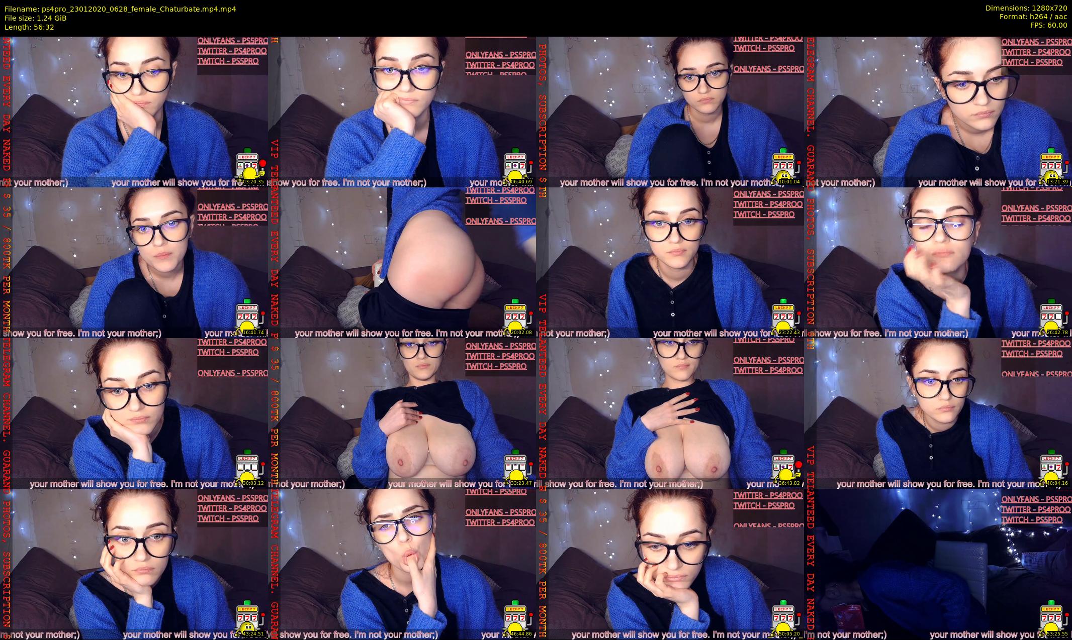 ps4pro — 57 minute Chaturbate female cam show recording, 720p, Jan 23, 2020