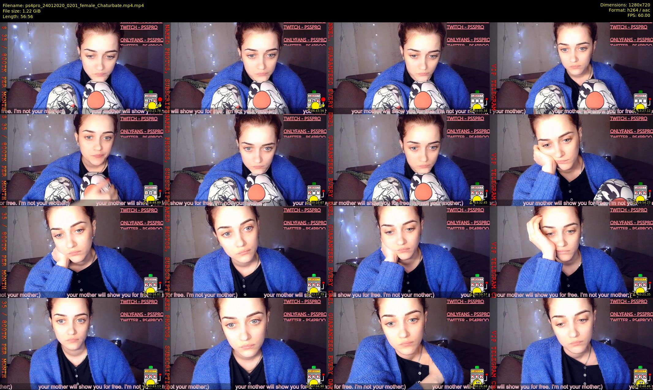 ps4pro — 57 minute Chaturbate female cam show recording, 720p, Jan 24, 2020