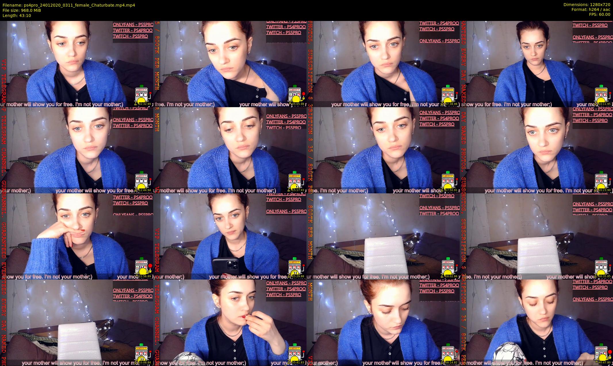 ps4pro — 44 minute Chaturbate female cam show recording, 720p, Jan 24, 2020