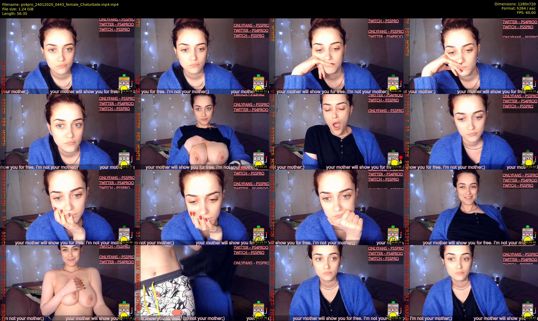 ps4pro — 57 minute Chaturbate female cam show recording, 720p, Jan 24, 2020