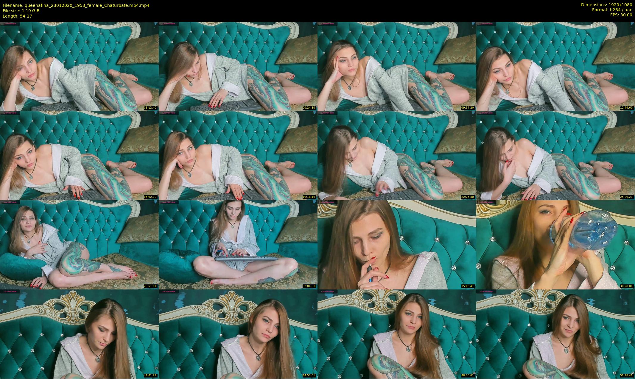 queenafina — 55 minute Chaturbate female cam show recording, 1080p, Jan 23, 2020