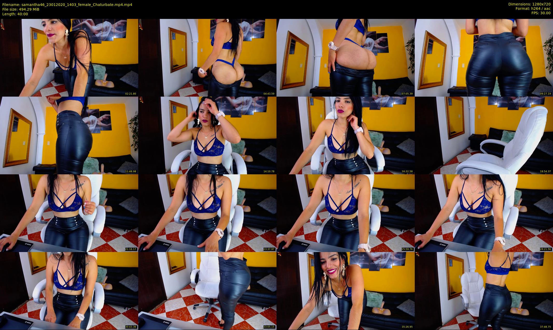 samantha46 — 40 minute Chaturbate female cam show recording, 720p, Jan 23, 2020
