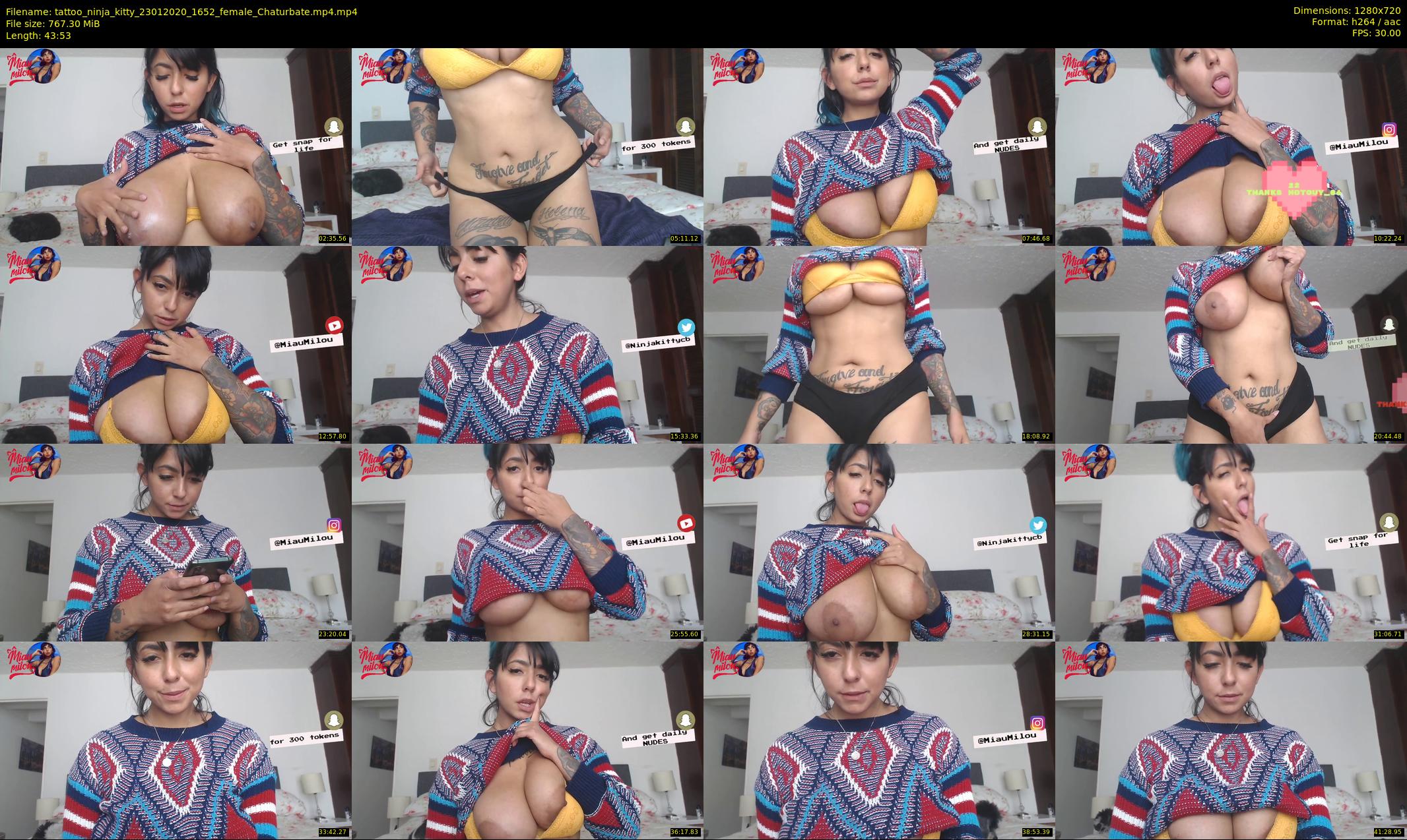 tattoo_ninja_kitty — 44 minute Chaturbate female cam show recording, 720p, Jan 23, 2020