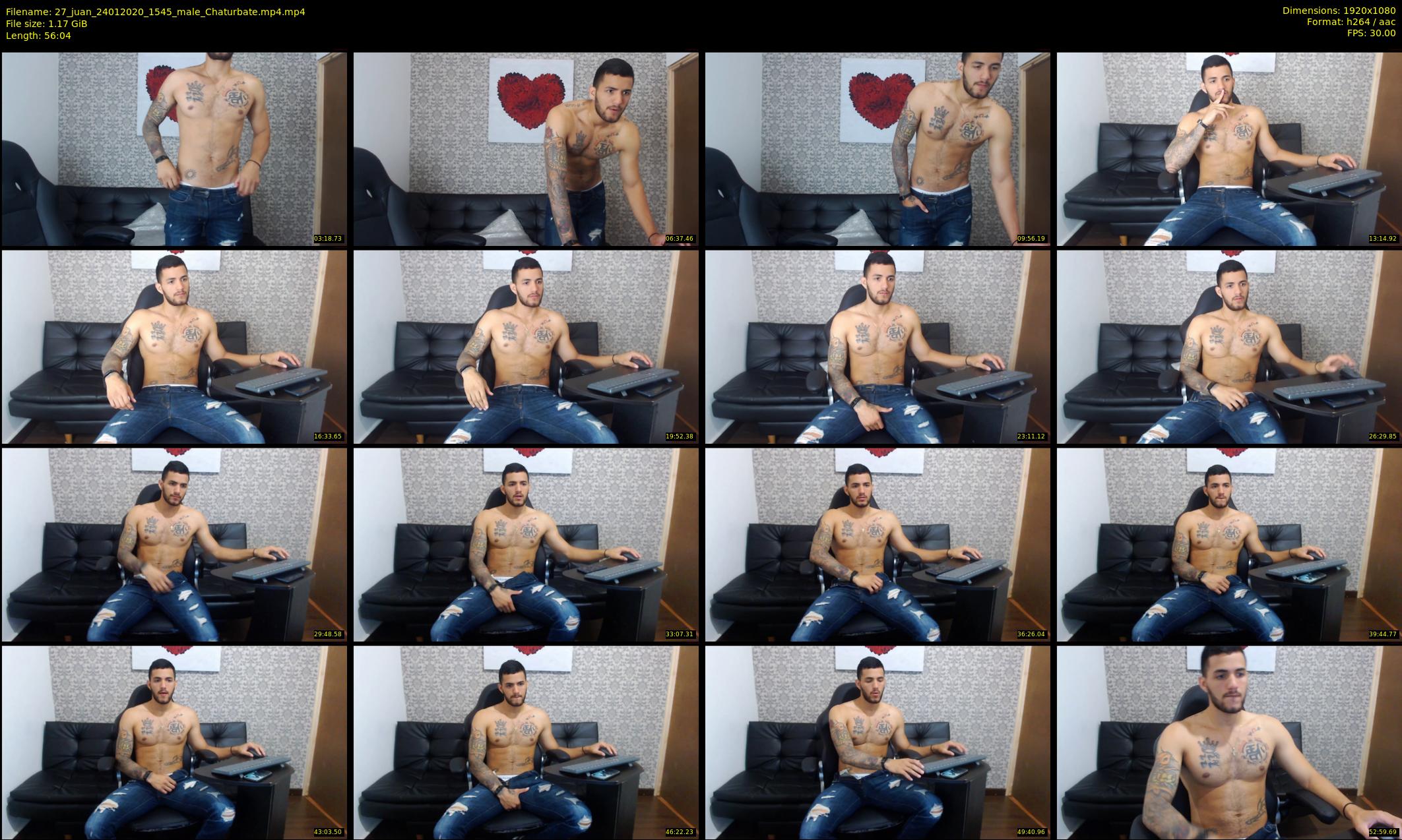 27_juan — 57 minute Chaturbate male cam show recording, 1080p, Jan 24, 2020