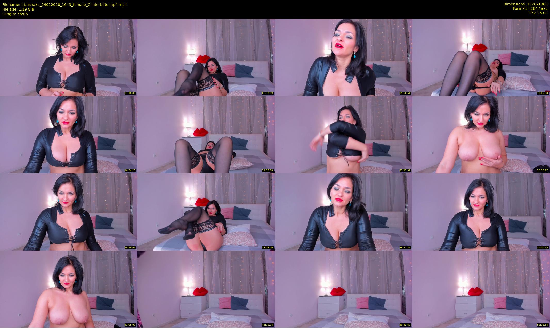 aizashake — 57 minute Chaturbate female cam show recording, 1080p, Jan 24, 2020