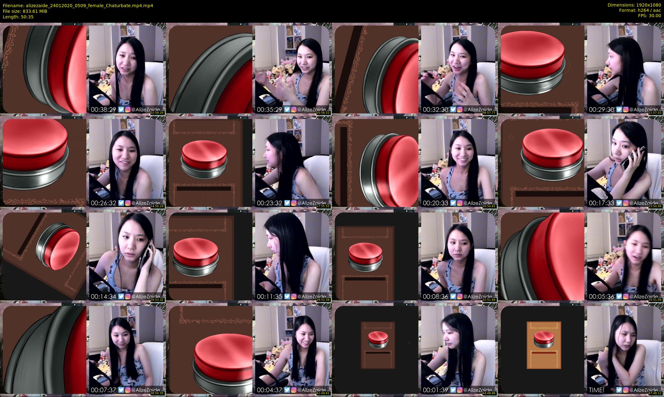 alizezaide — 51 minute Chaturbate female cam show recording, 1080p, Jan 24, 2020