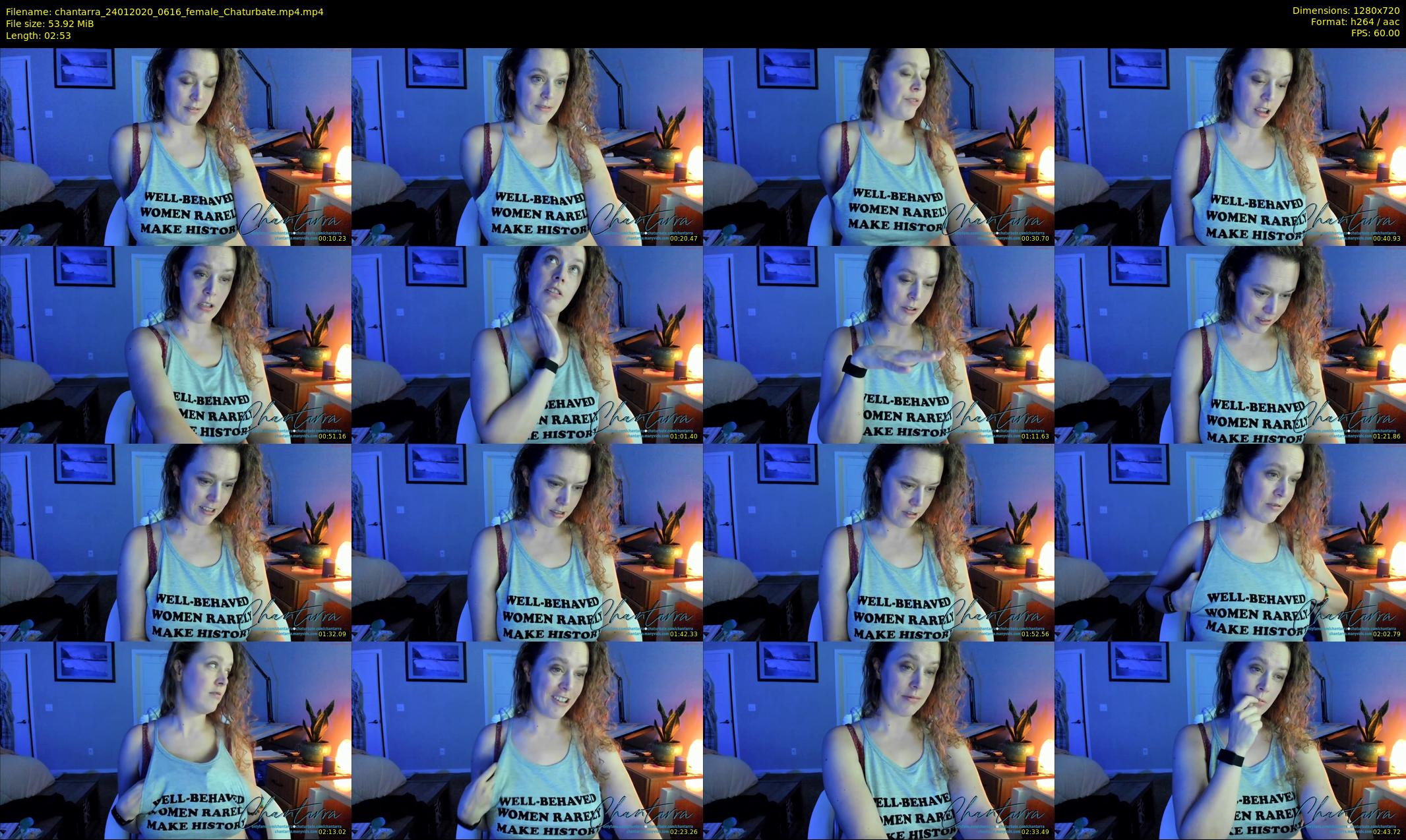chantarra — 3 minute Chaturbate female cam show recording, 720p, Jan 24, 2020