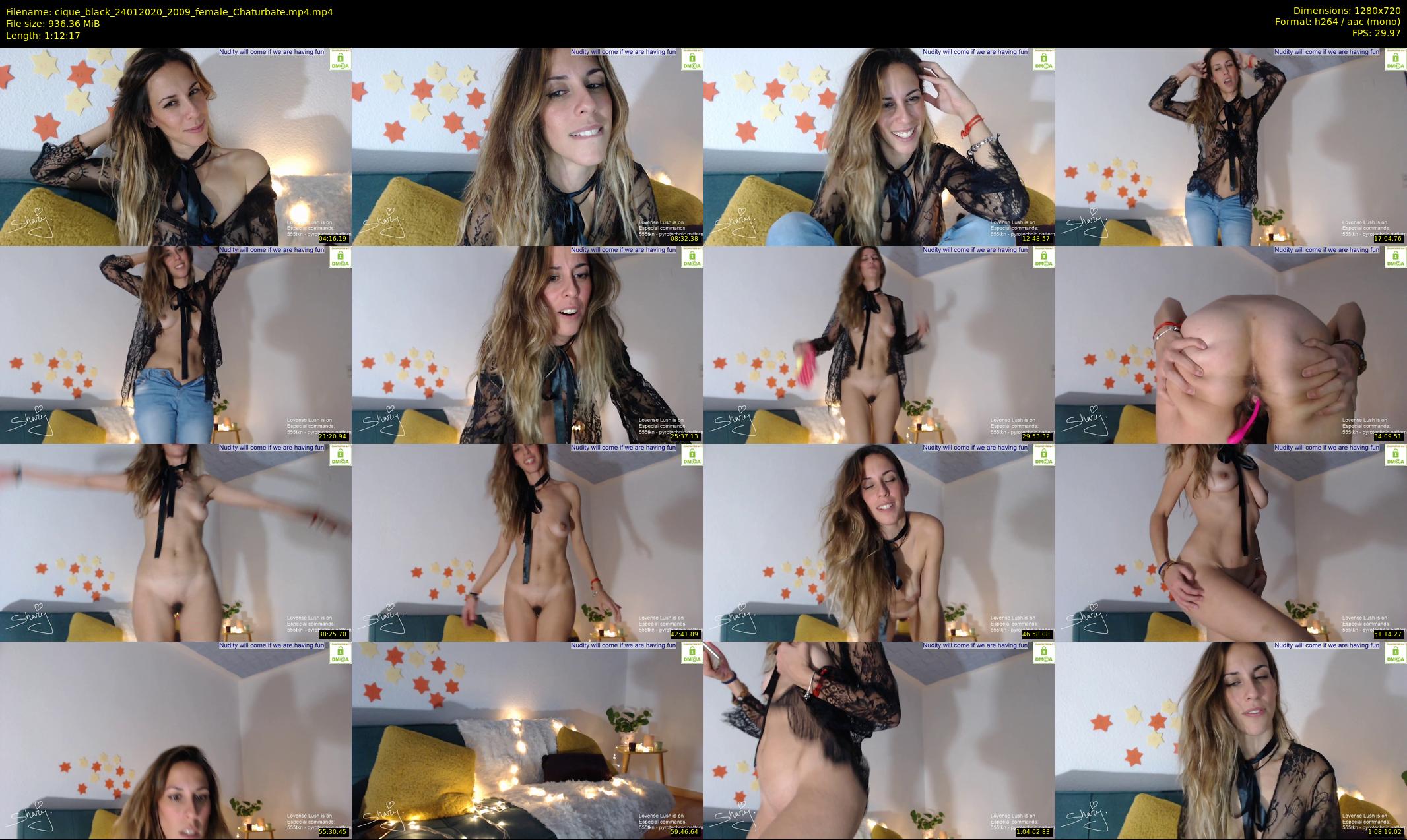 cique_black — 73 minute Chaturbate female cam show recording, 720p, Jan 24, 2020