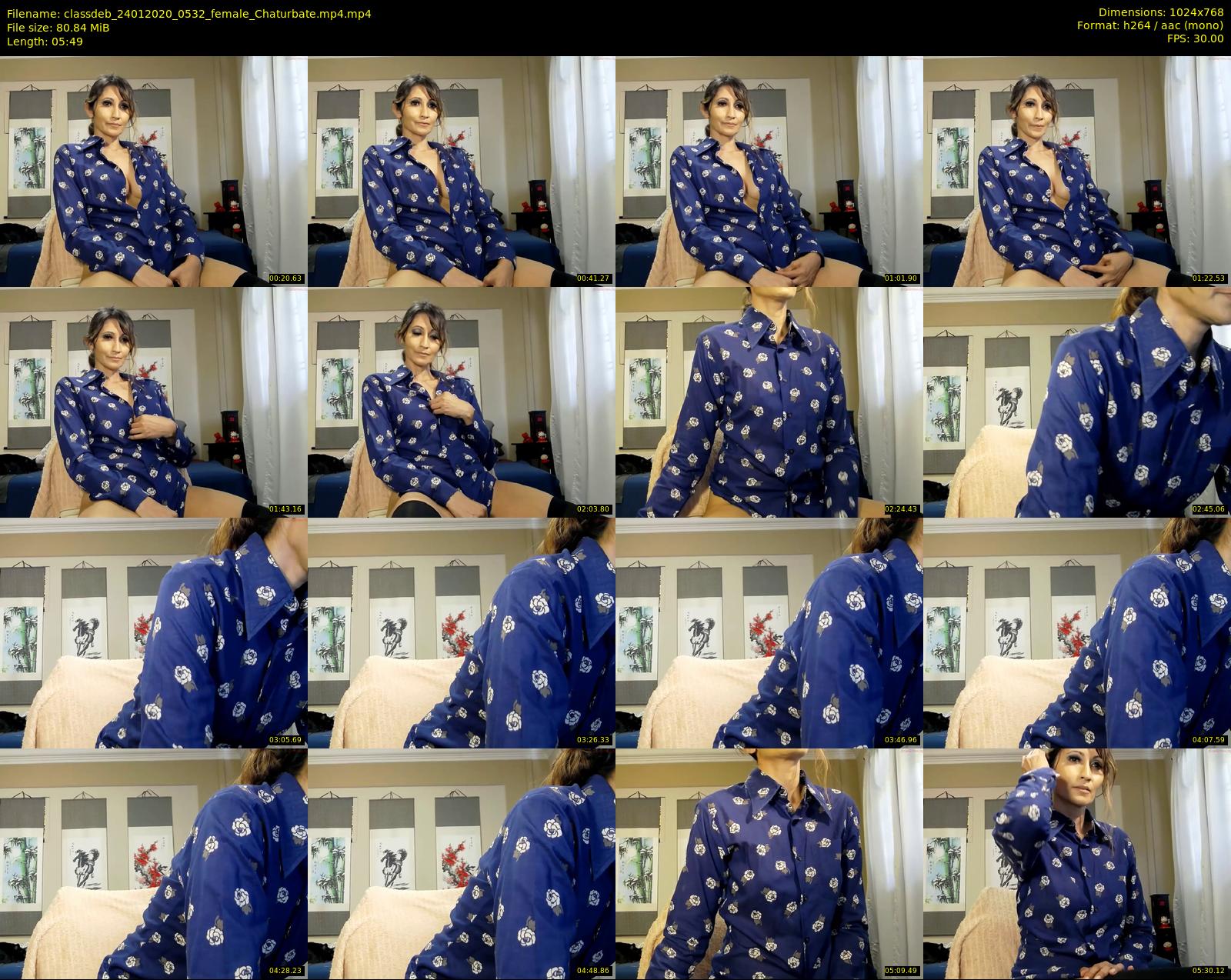 classdeb — 6 minute Chaturbate female cam show recording, 720p, Jan 24, 2020