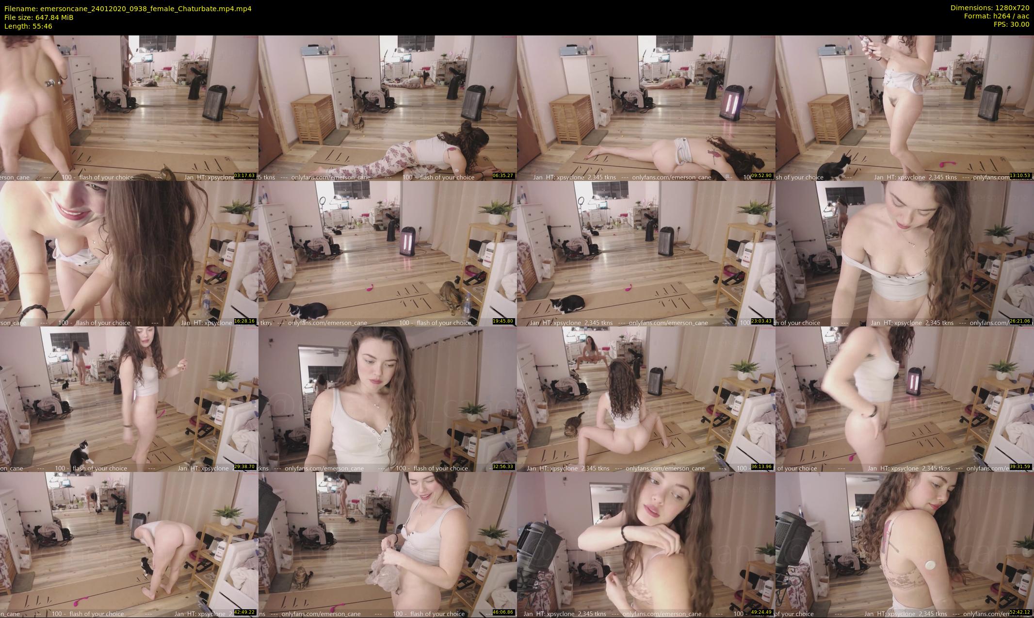 emersoncane — 56 minute Chaturbate female cam show recording, 720p, Jan 24, 2020